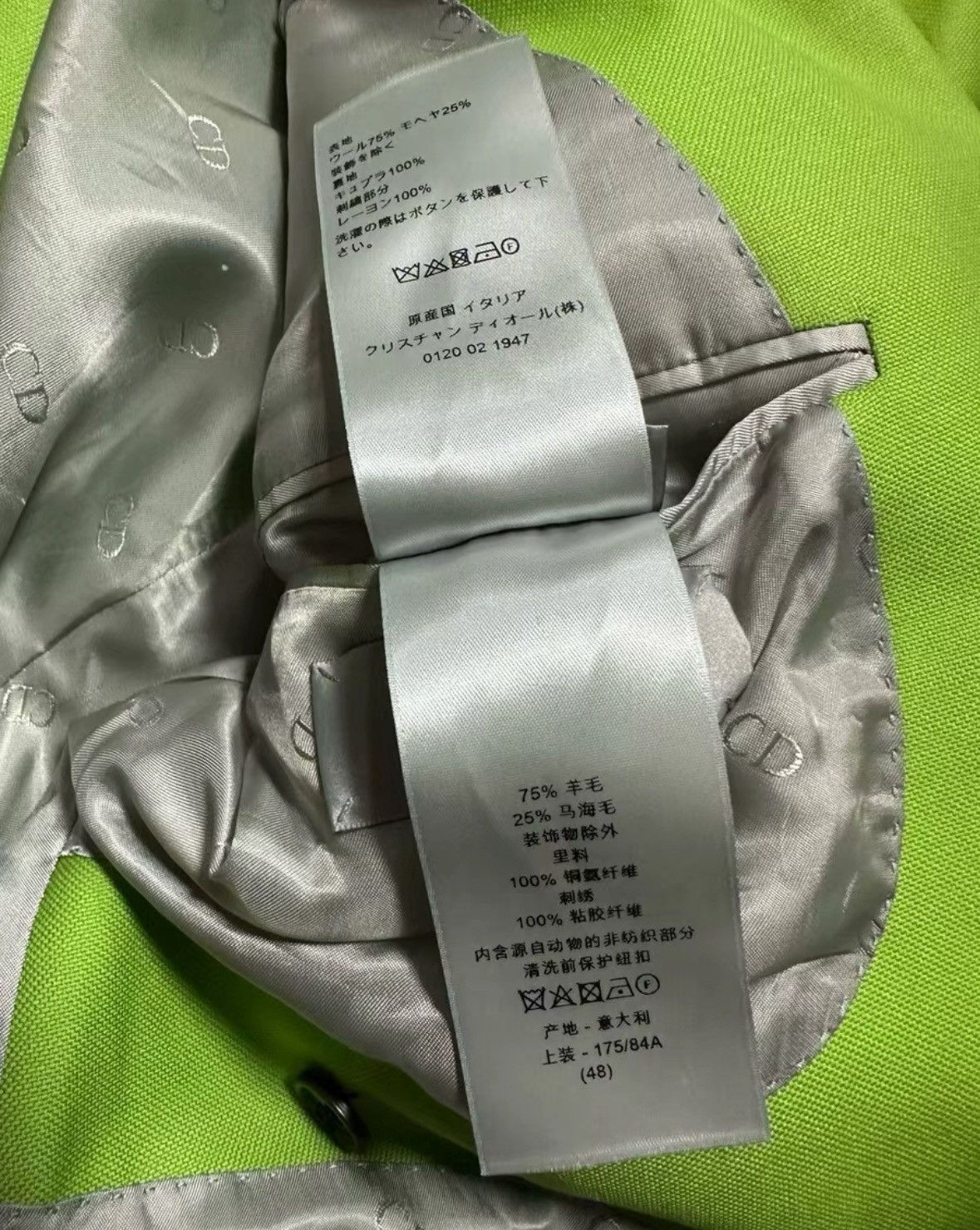 Dior Dior Plain Color Asymmetrical Button Jacket 0079-2507 Size US M / EU 48-50 / 2 - 7 Thumbnail
