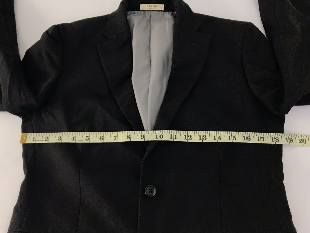 Designer Saccsny Y’saccs Yohji Yamamoto Black Blazer Coat Jacket Size 36R - 11 Thumbnail