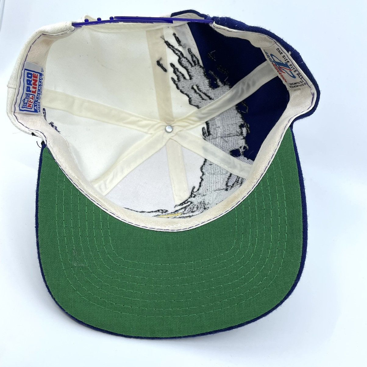 Logo Athletic × Vintage RARE Minnesota Vikings NFL Pro Line Splash Wool Snapback Hat Size ONE SIZE - 4 Thumbnail