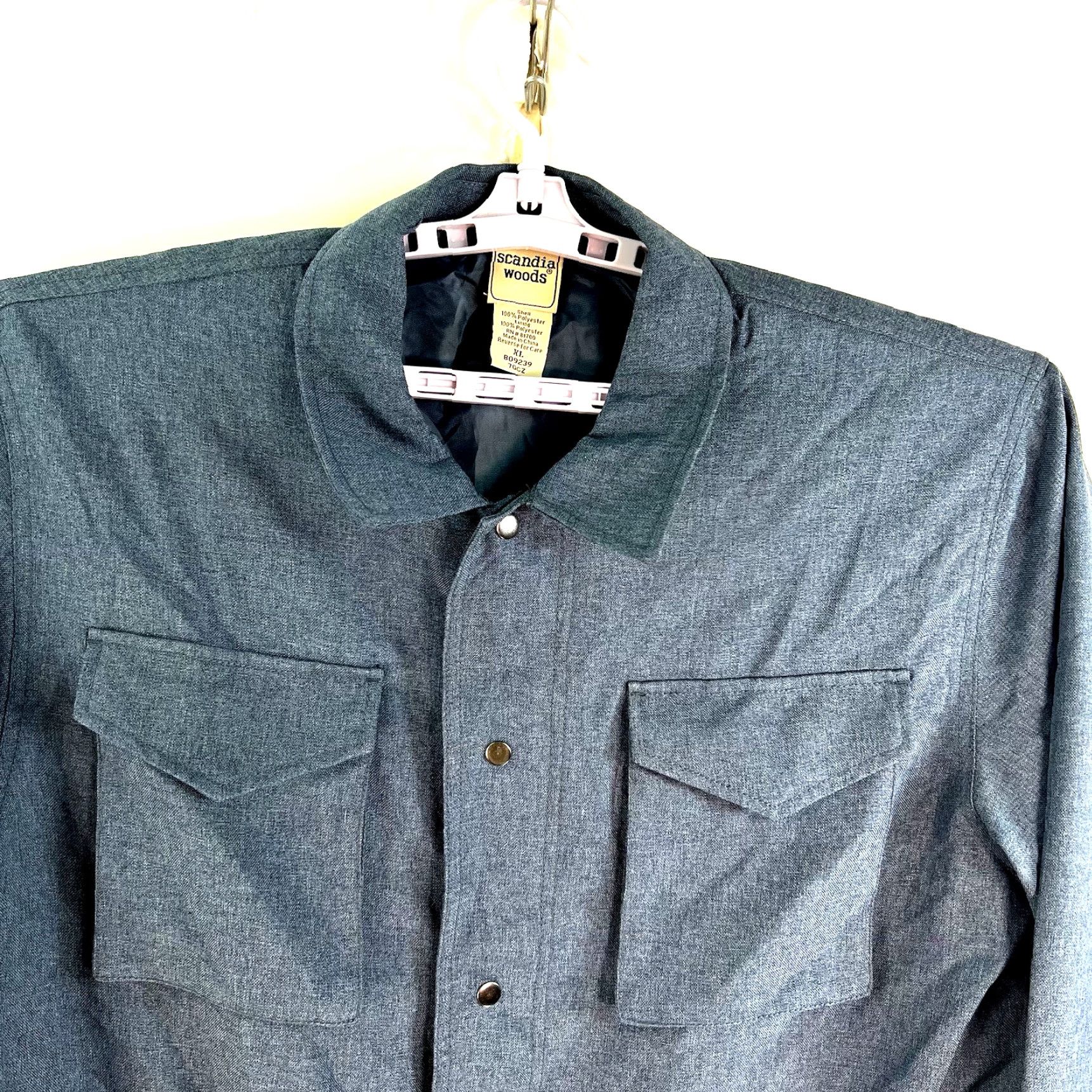 Vintage Scandia Woods Shirt Jacket Mens XL Blue Button Snap Military Jacket Casual, Travel, Hiking, Hunting, Walking Mens XL Blue Scandia Woods Shirt Jacket Size US XL / EU 56 / 4 - 3 Thumbnail