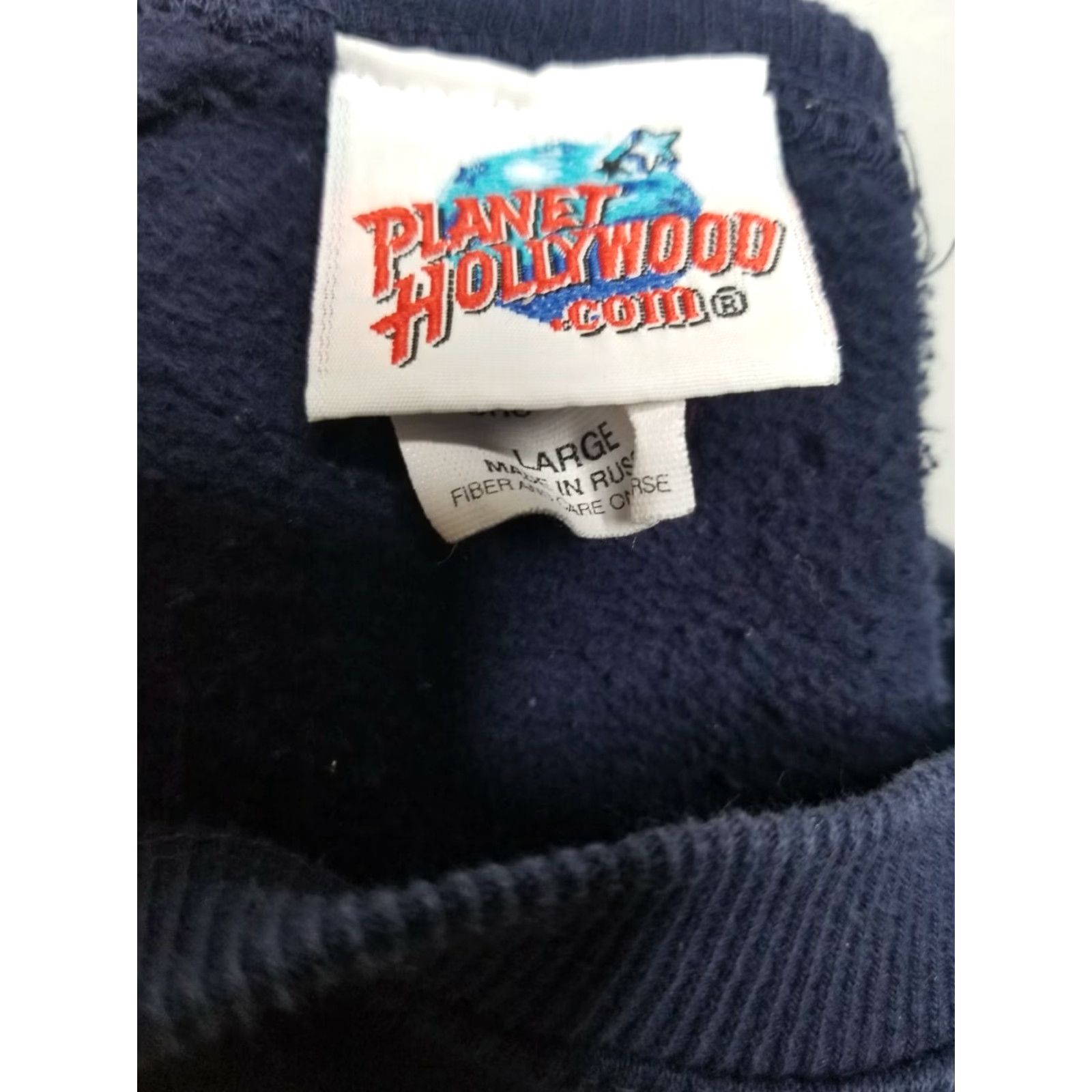 Planet Hollywood VINTAGE Planet Hollywood Sweatshirt Pullover Men L Blue Embroidered Logo 90s Crew Neck Cotton Blend Size US L / EU 52-54 / 3 - 3 Thumbnail