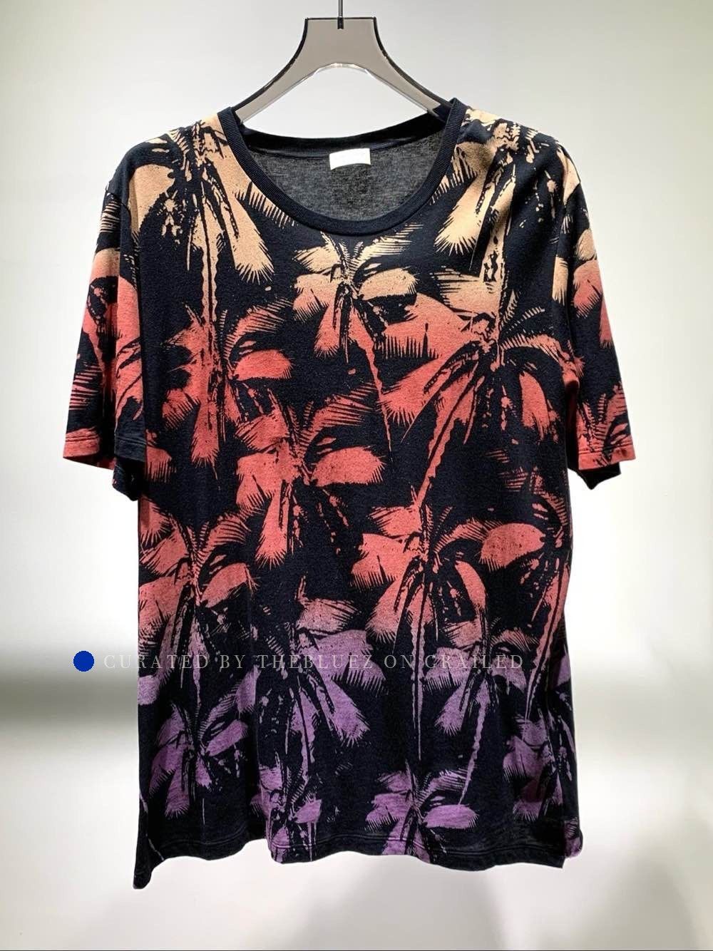 Saint Laurent Paris Palm Print T-Shirt in Multi Size US L / EU 52-54 / 3 - 1 Thumbnail