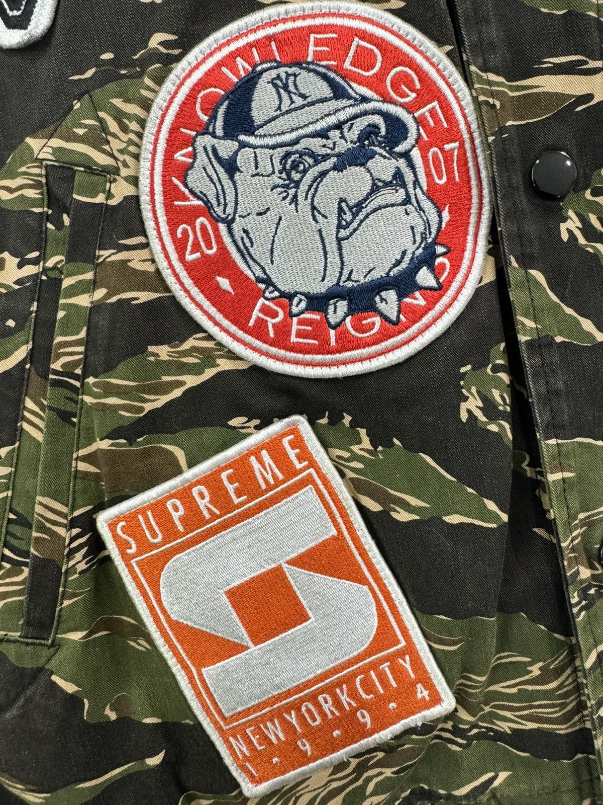 Supreme Supreme 07 NCAA NCCA Varsity Jacket Camo RARE Franchise ...