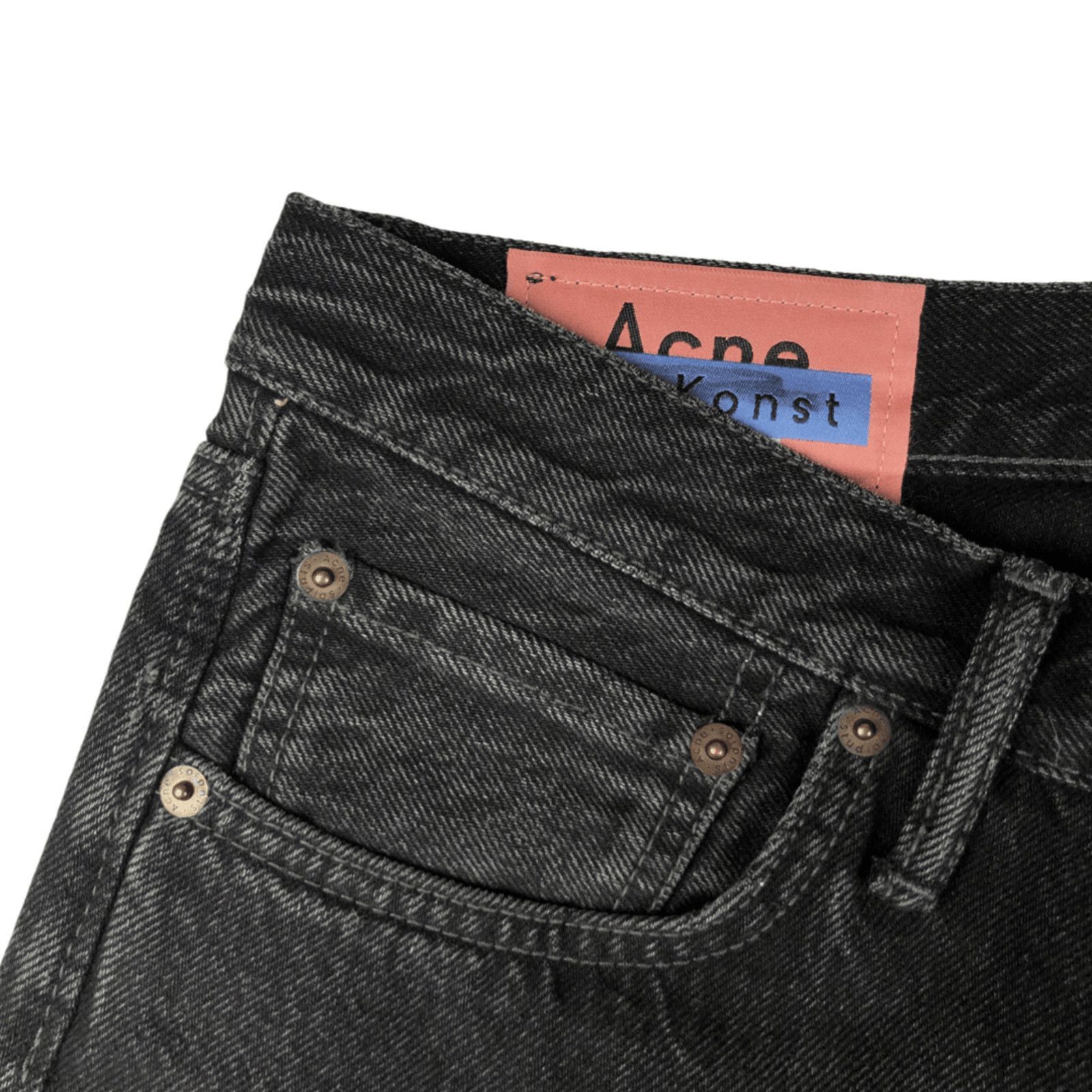 Acne Studios Acne Studios x Starter 1996 Logo Used Black Metal Jeans Size US 32 / EU 48 - 5 Thumbnail
