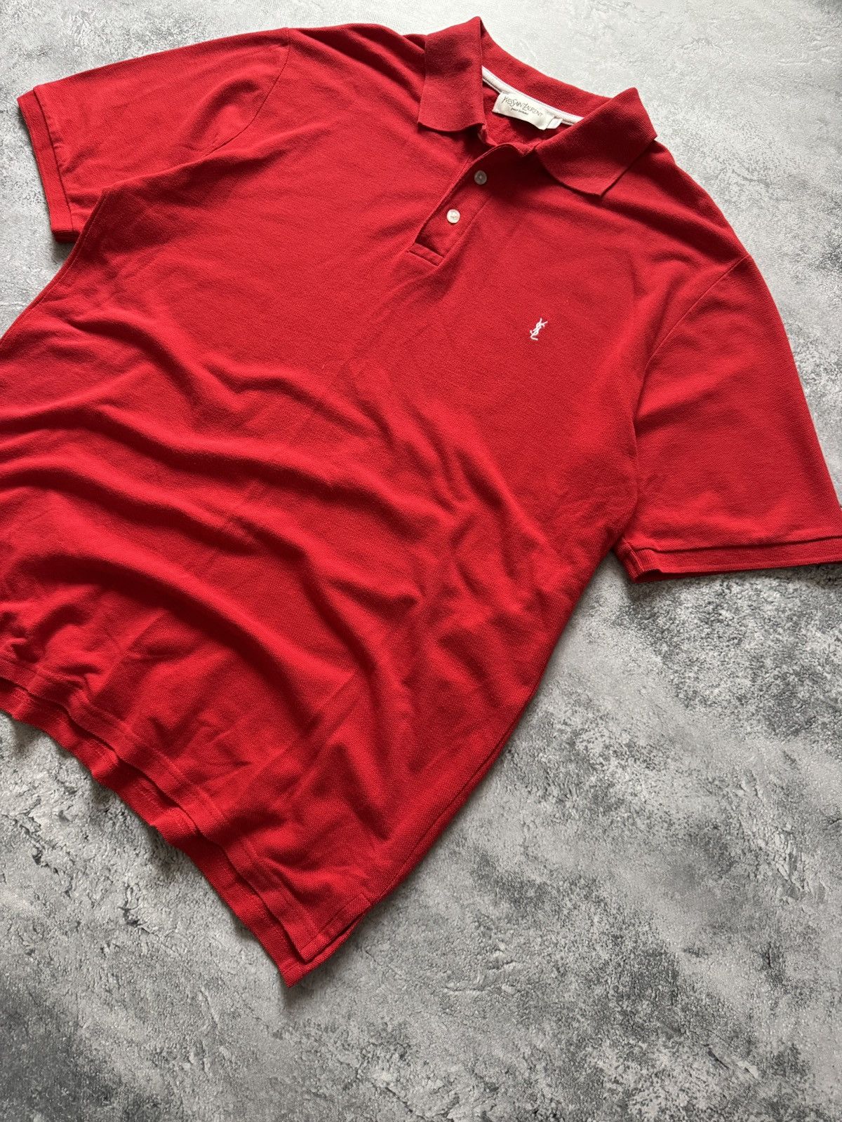 Yves Saint Laurent Vintage Yves Saint Laurent Red Polo T-Shirt size L Size US L / EU 52-54 / 3 - 2 Thumbnail