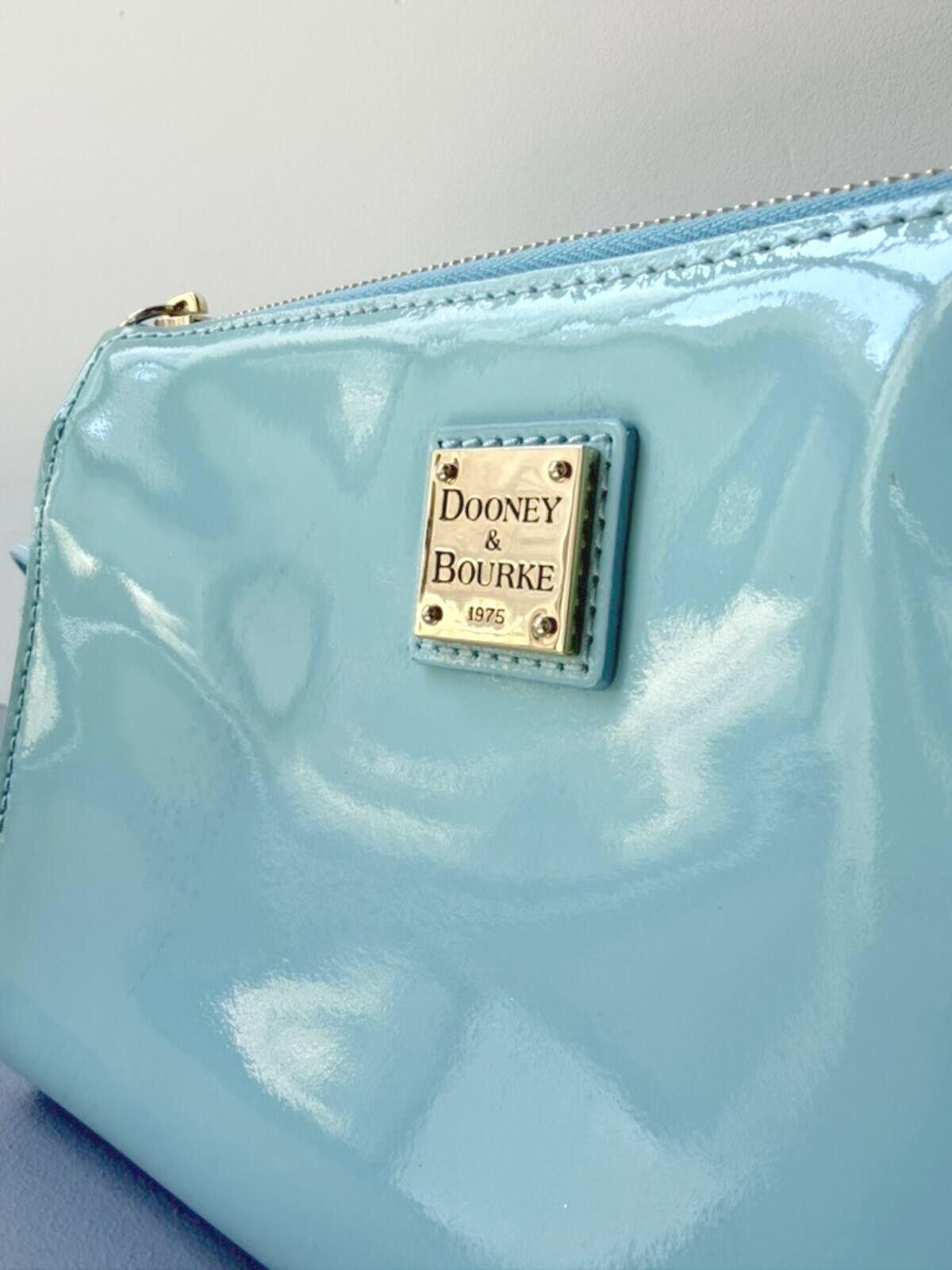 Dooney & Bourke VTG Dooney & Bourke Sea Glass Blue Patent Leather Crossbody Size ONE SIZE - 8 Thumbnail