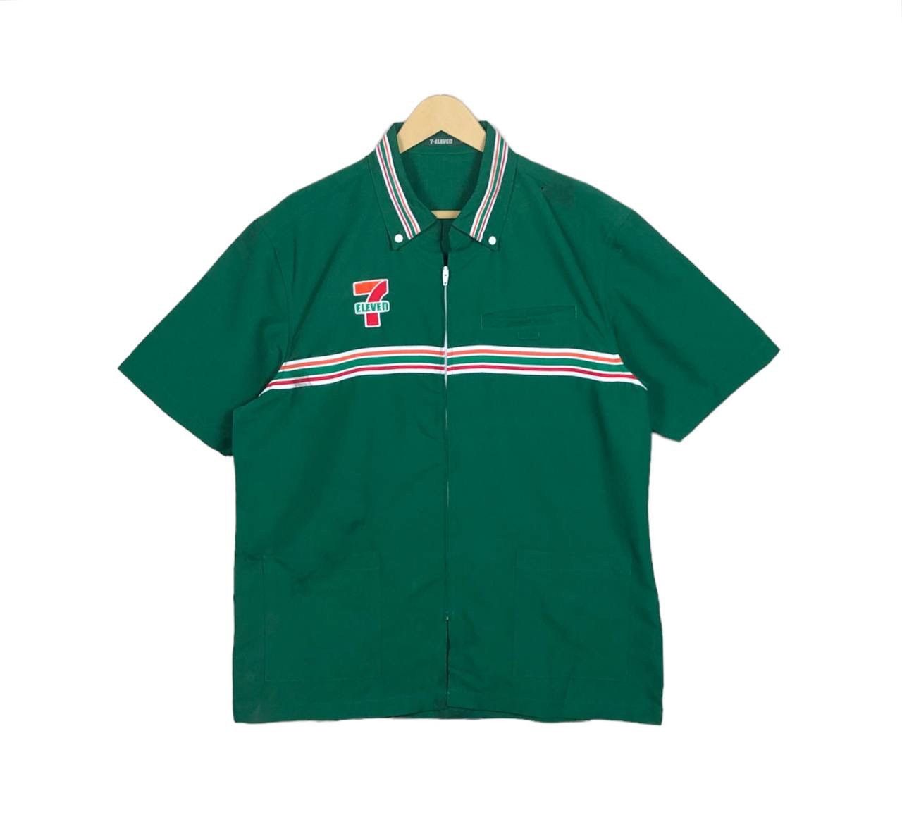 Beauty Beast × Vintage Crazy Vintage 90s 7 Eleven Zipper Shirt Streetwear Size US L / EU 52-54 / 3 - 1 Thumbnail
