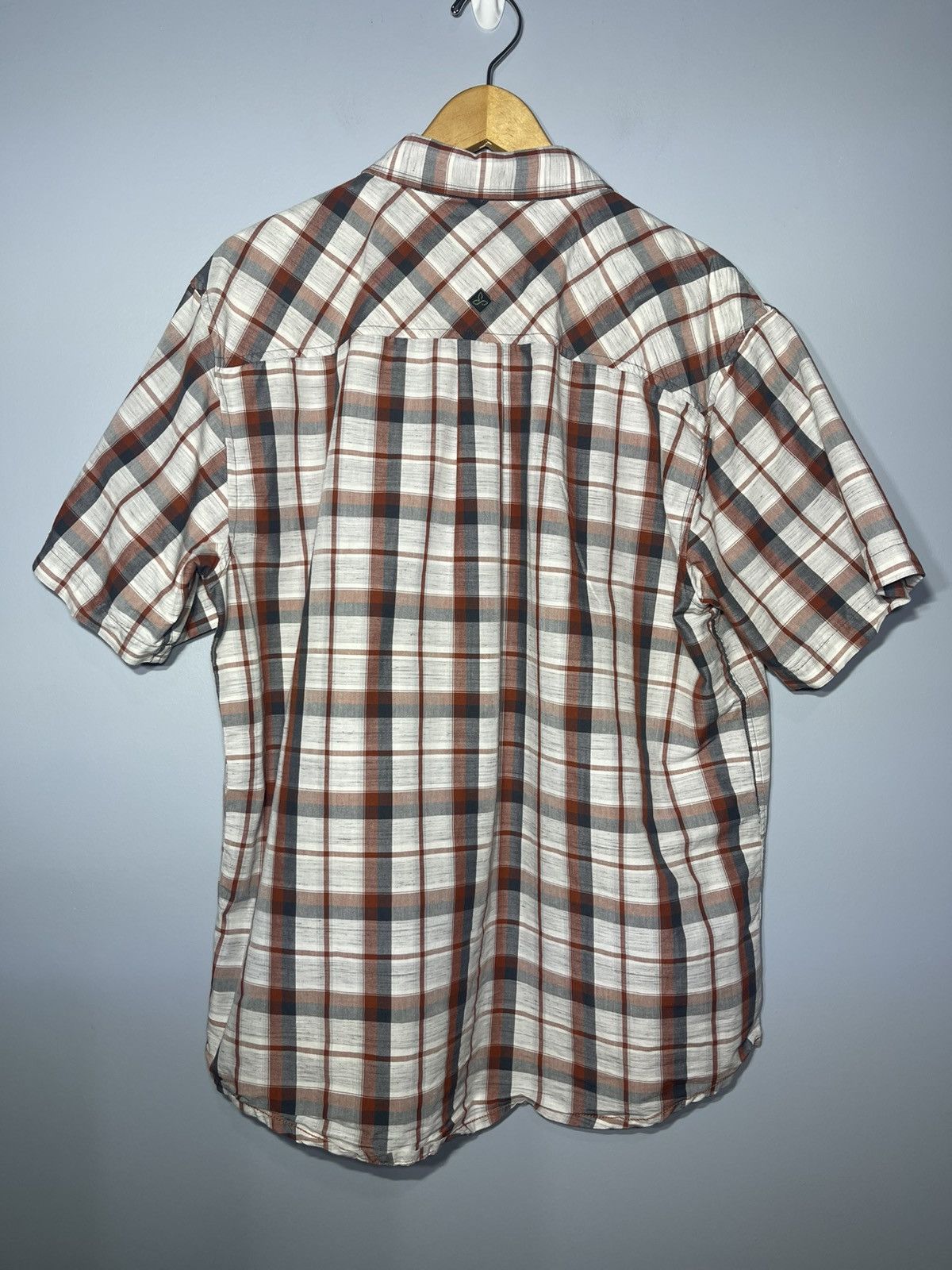 Prana PrAna Shirt Men's Sz XL Button Up S/S Orange Organic Cotton Size US XL / EU 56 / 4 - 4 Thumbnail