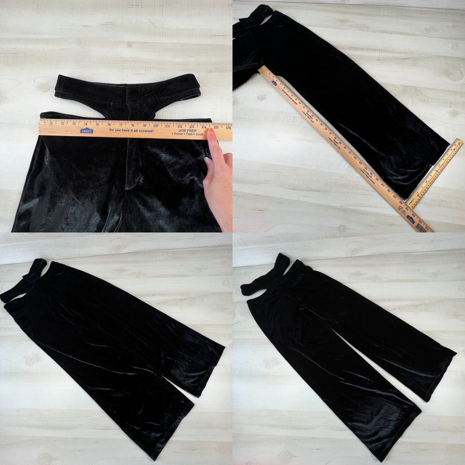 Velvet Youse Womens Velvet Pants Medium Black Straight Leg Size 32" / US 10 / IT 46 - 8 Thumbnail