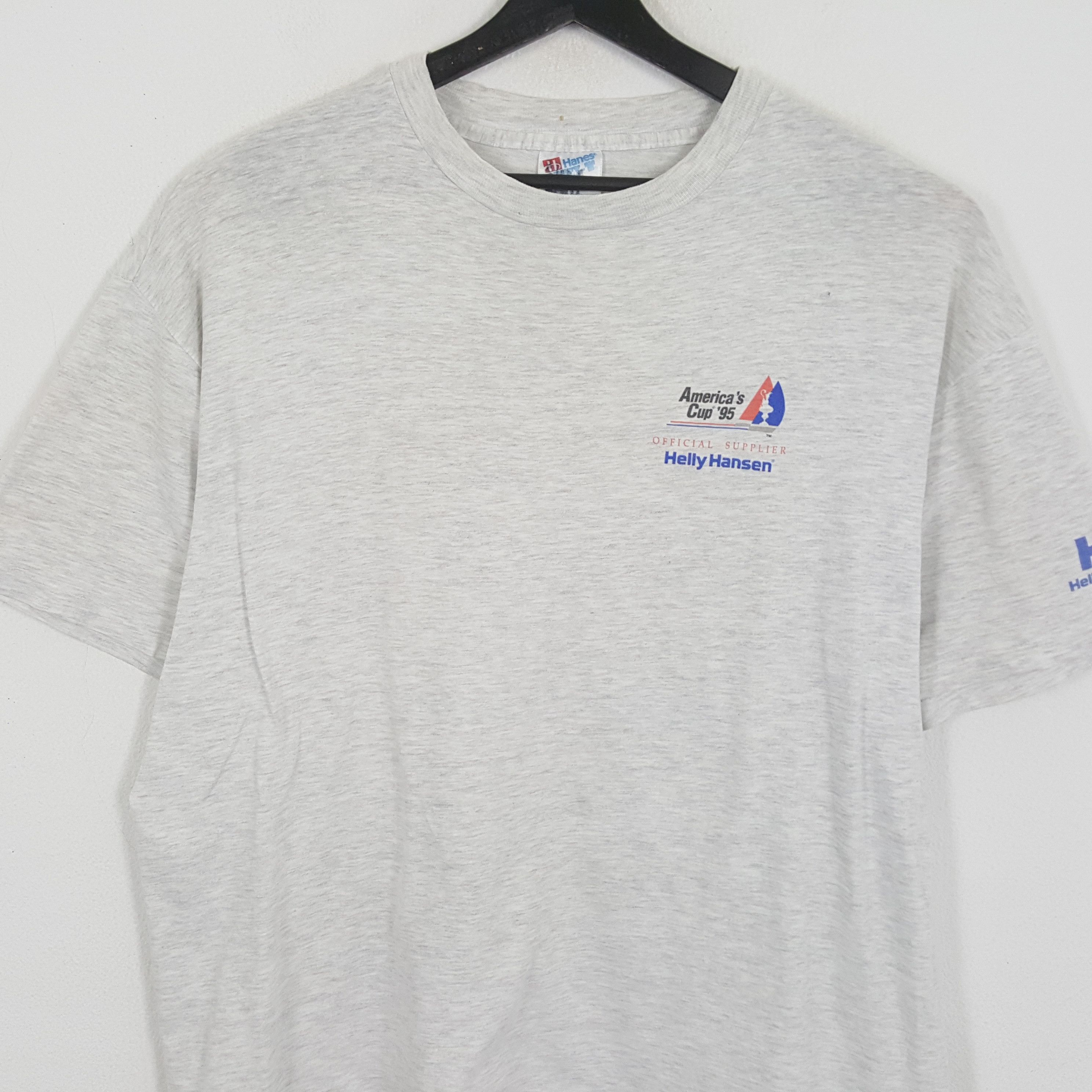 Hanes × Helly Hansen × Vintage AMERICA CUP 1995 HELLY HANSEN Promo Style Vintage Tshirt Size US XL / EU 56 / 4 - 4 Thumbnail