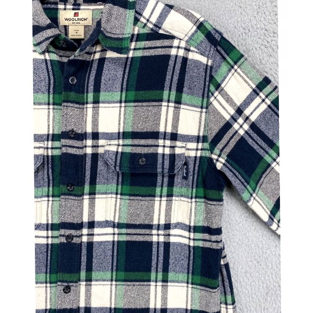 Vintage Woolrich Flannel Shirt Mens Medium Green Plaid Pockets Button Down Casual Shirt Size US M / EU 48-50 / 2 - 6 Thumbnail