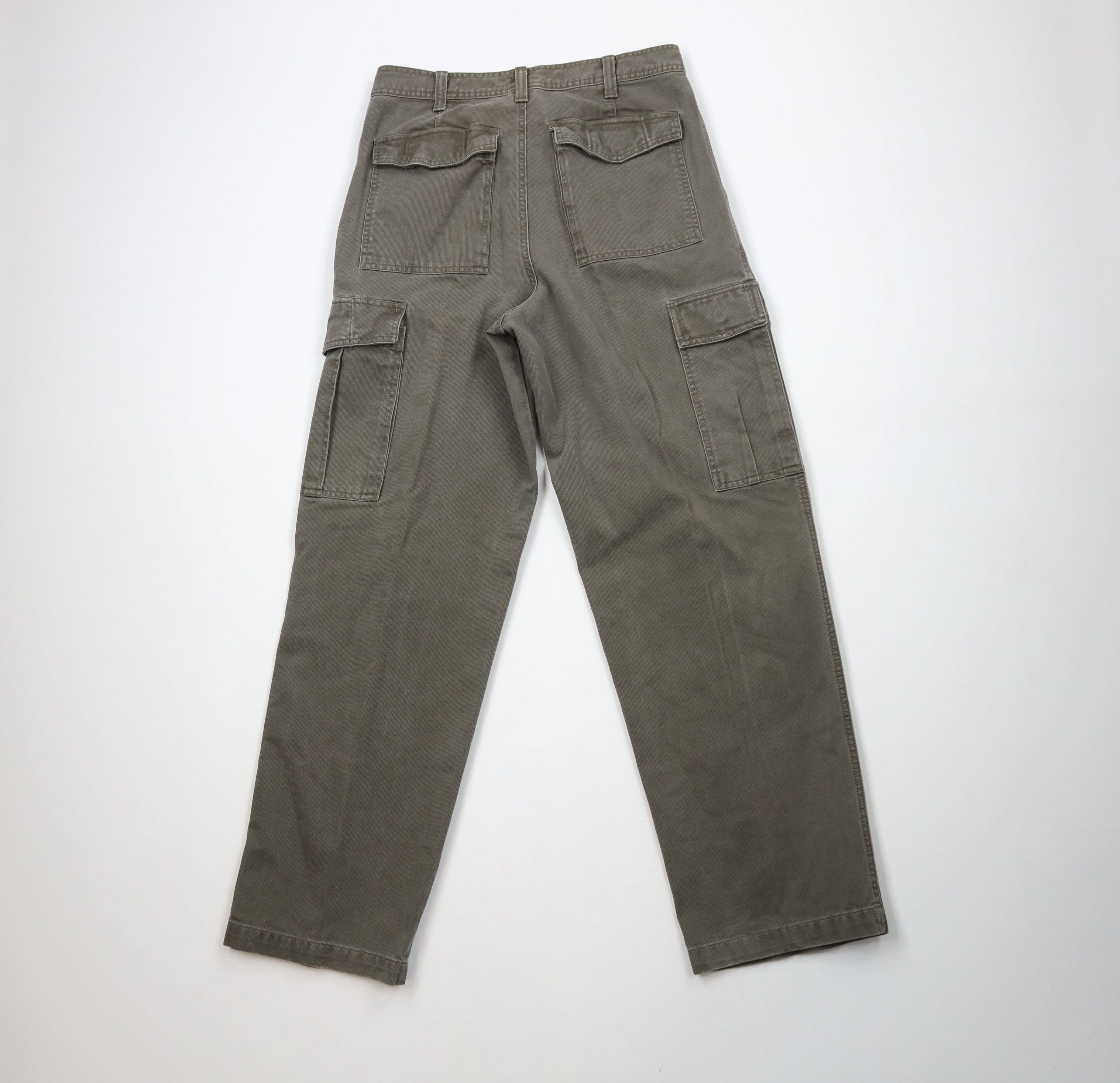 Vintage Vintage 90s Y2K Streetwear Whipcord Wide Leg Cargo Pants Size US 30 / EU 46 - 8 Thumbnail