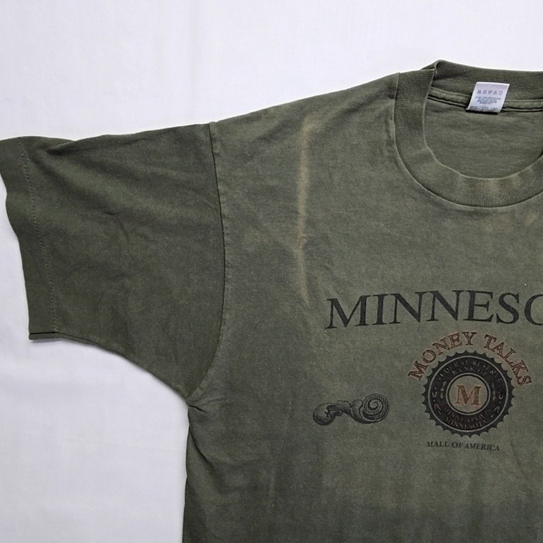 Vintage Vintage Minnesota Shirt L Green Graphic Faded Tee 90s VTG Size US XL / EU 56 / 4 - 4 Thumbnail
