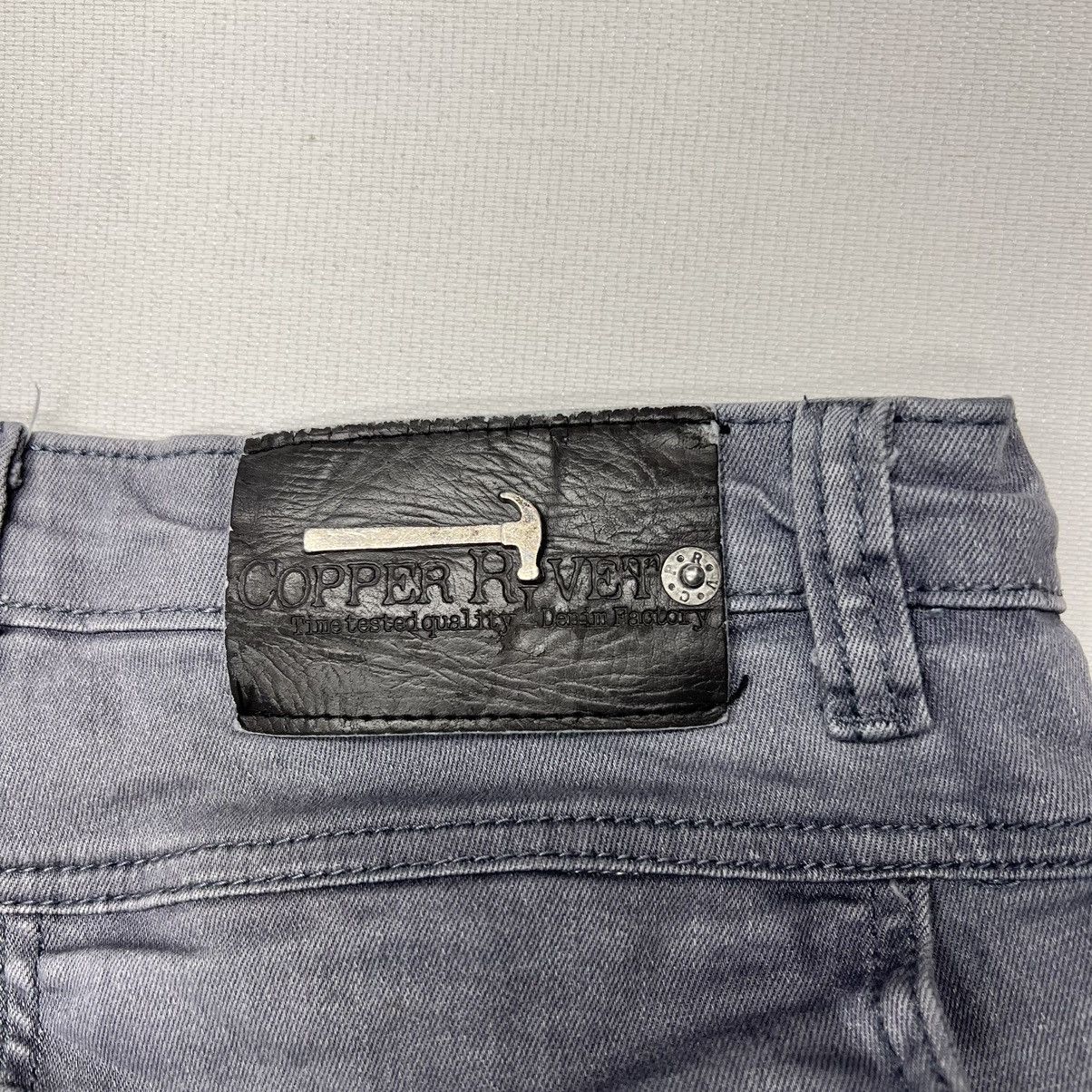 Other Copper Rivet Jeans Grey Skinny Moto Cargo Pocket Denim Size US 30 / EU 46 - 12 Thumbnail