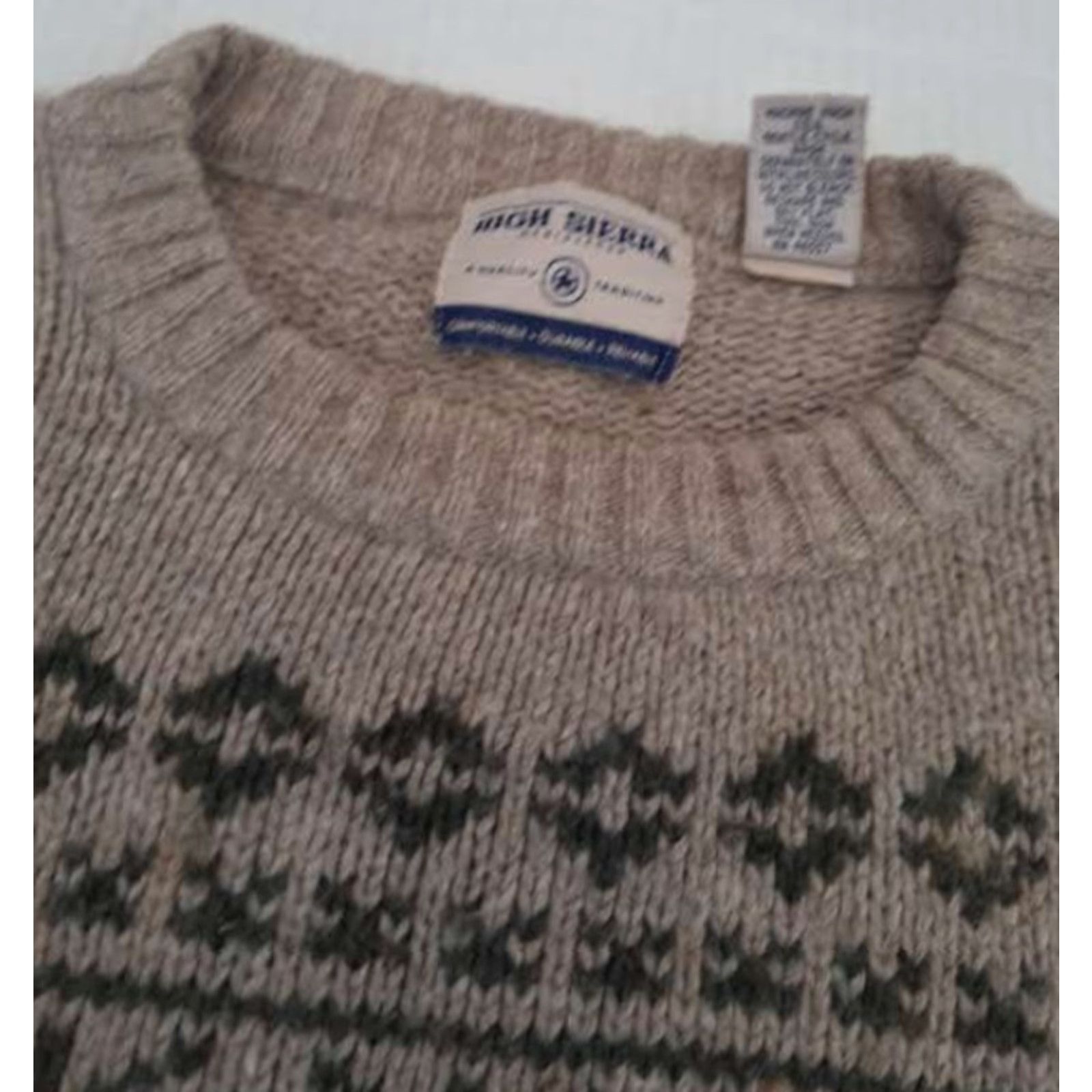 High Sierra VINTAGE High Sierra Sweater Knit Wool Beige XL Men Pullover 26in long 26in pit to pit Size US XL / EU 56 / 4 - 3 Thumbnail