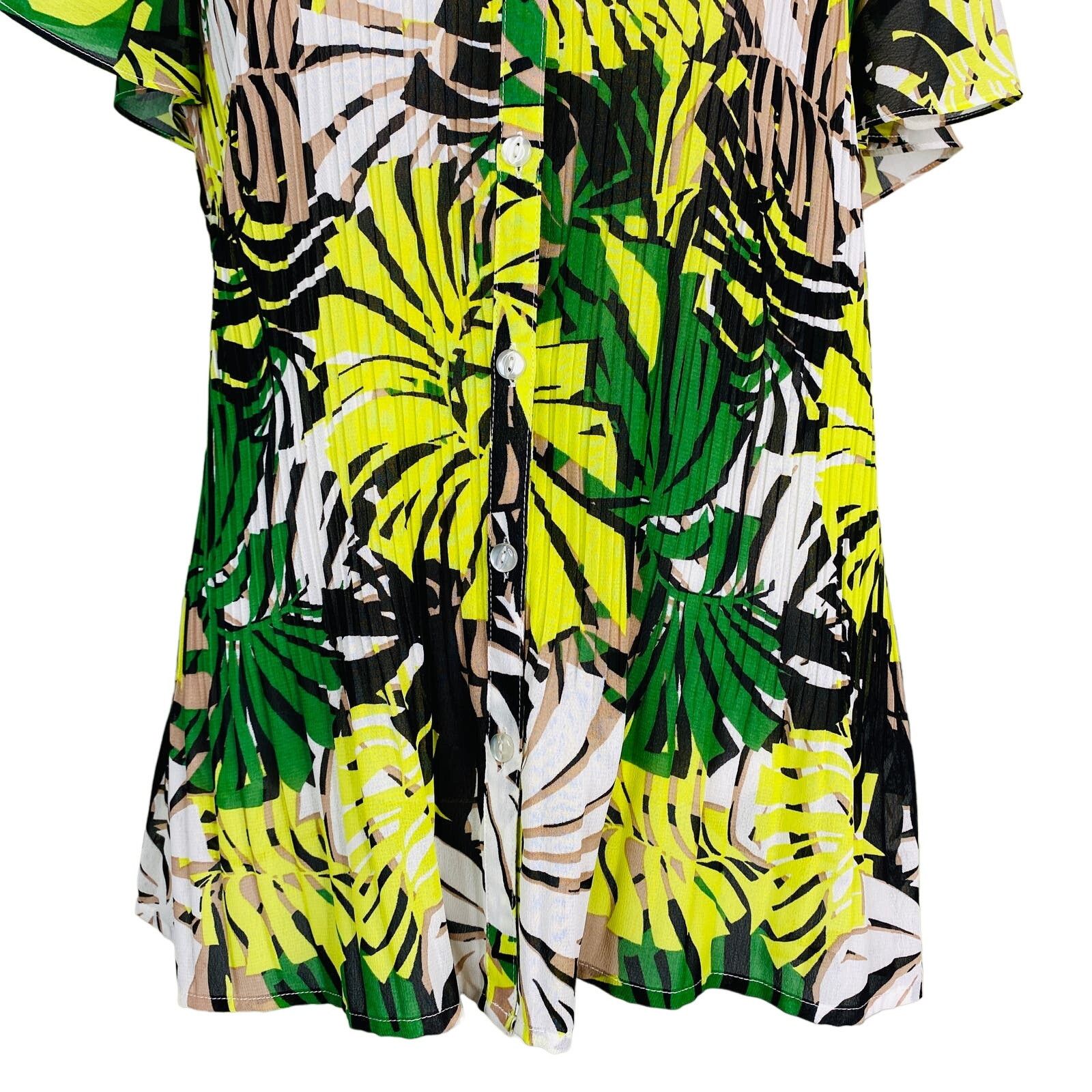 Other Fashion Bug Button Down Shirt XL Plants Vacation New Size XL / US 12-14 / IT 48-50 - 3 Thumbnail