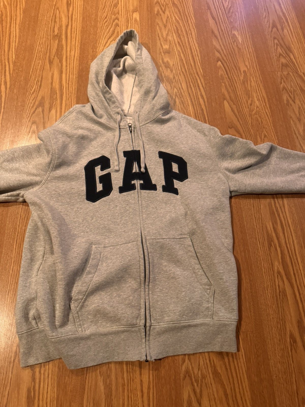 Gap Vintage Grey Gap Zip Up Hoodie Size US L / EU 52-54 / 3 - 2 Thumbnail