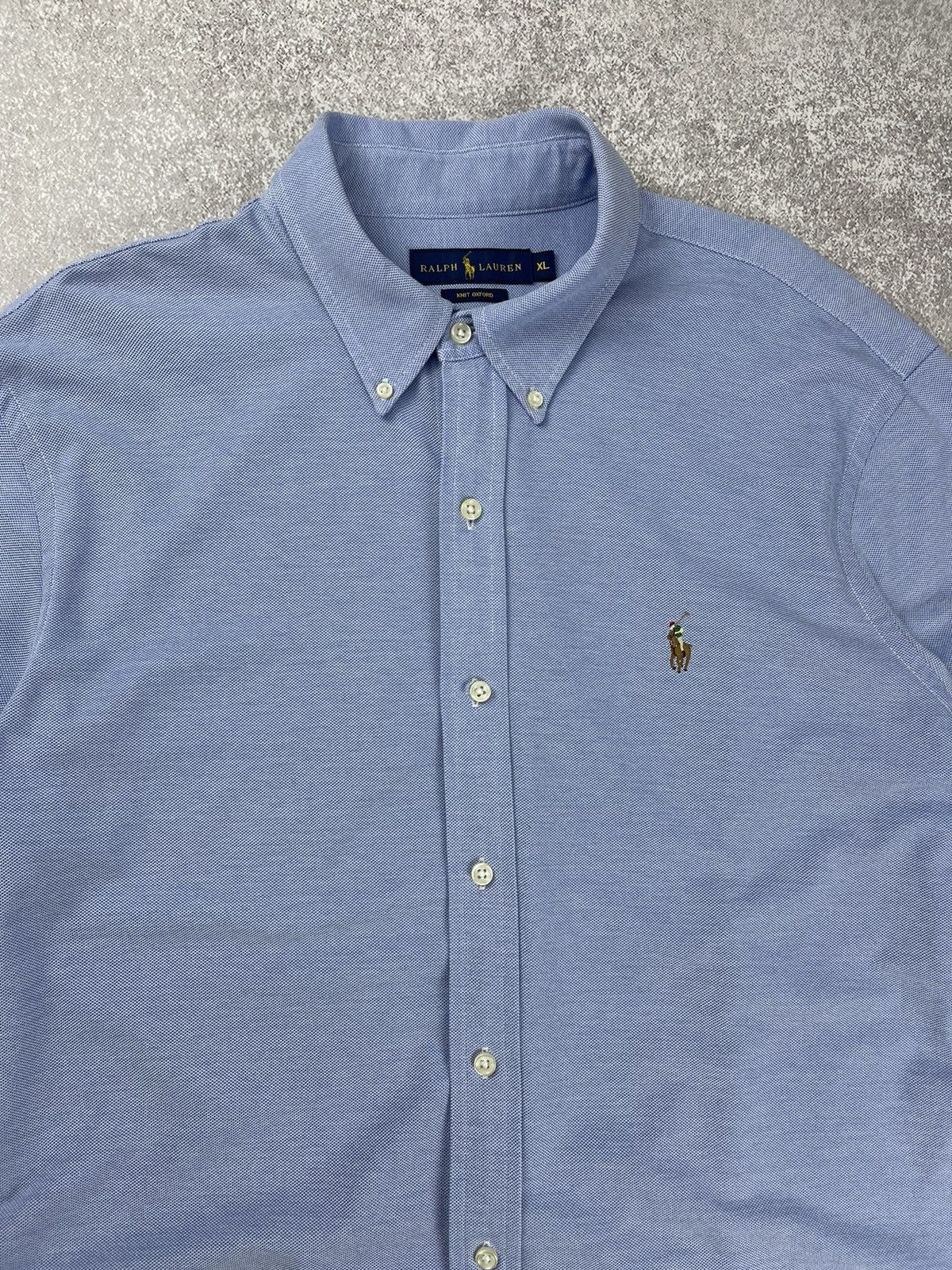 Polo Ralph Lauren Polo Ralph Lauren Knit Oxford Long Sleeve Shirt Size US XL / EU 56 / 4 - 4 Thumbnail
