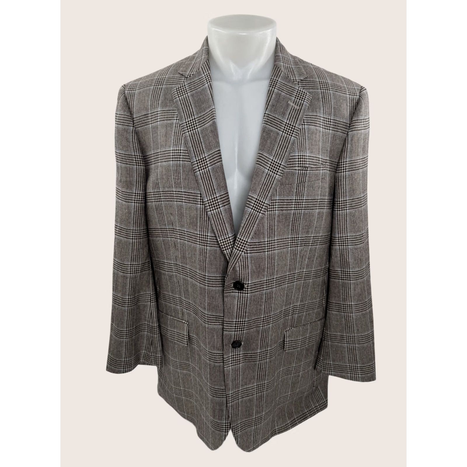 Brooks Brothers BROOKS BROTHERS / LANIFICIO DI PRAY - WOOL Plaid Blazer Jacket 44 R Brown Blue Grayish Beige Men XS? No Size Type: Regular - 44 Size 44R - 1 Thumbnail