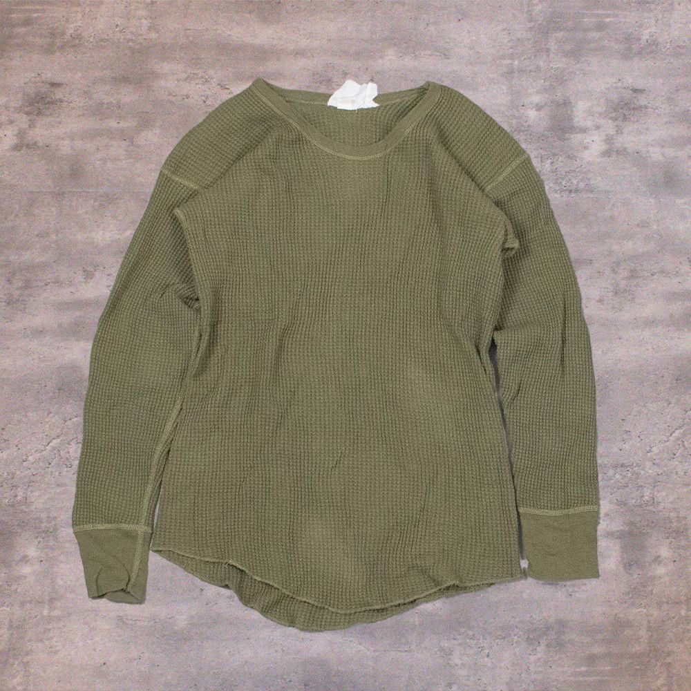 Vintage Vintage 1990’s Waffle Long Sleeve Green Thermal T-Shirt Size US S / EU 44-46 / 1 - 1 Thumbnail