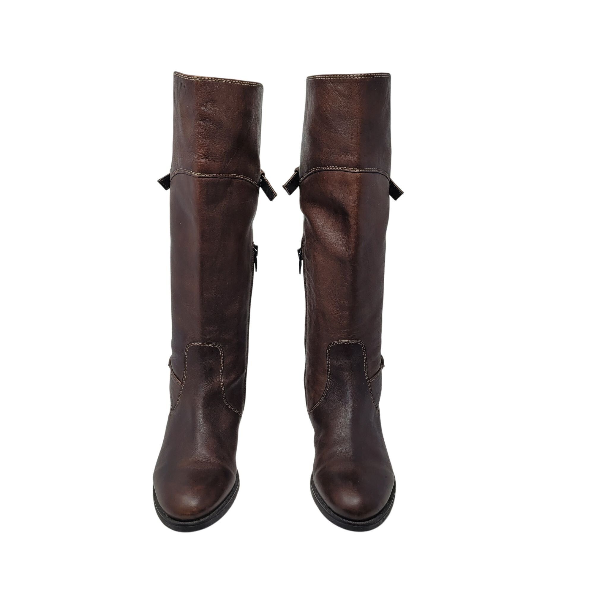 Geox Vintage Womens Brown Leather Knee High Boots 7.5 Equestrian Size US 7.5 / IT 37.5 - 5 Thumbnail