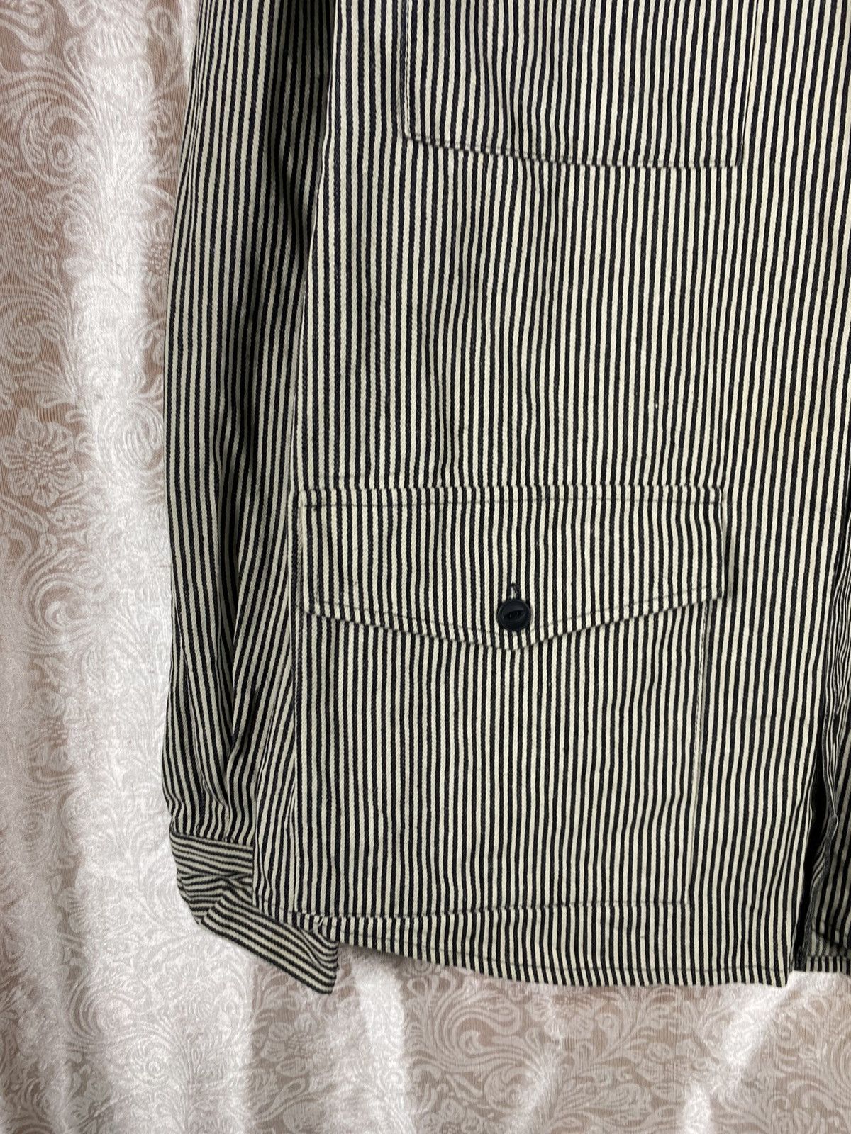 Japanese Brand Vintage LEFLAH Hickory Stripe Workwear Shirt Jacket Japanese Size US XL / EU 56 / 4 - 9 Thumbnail