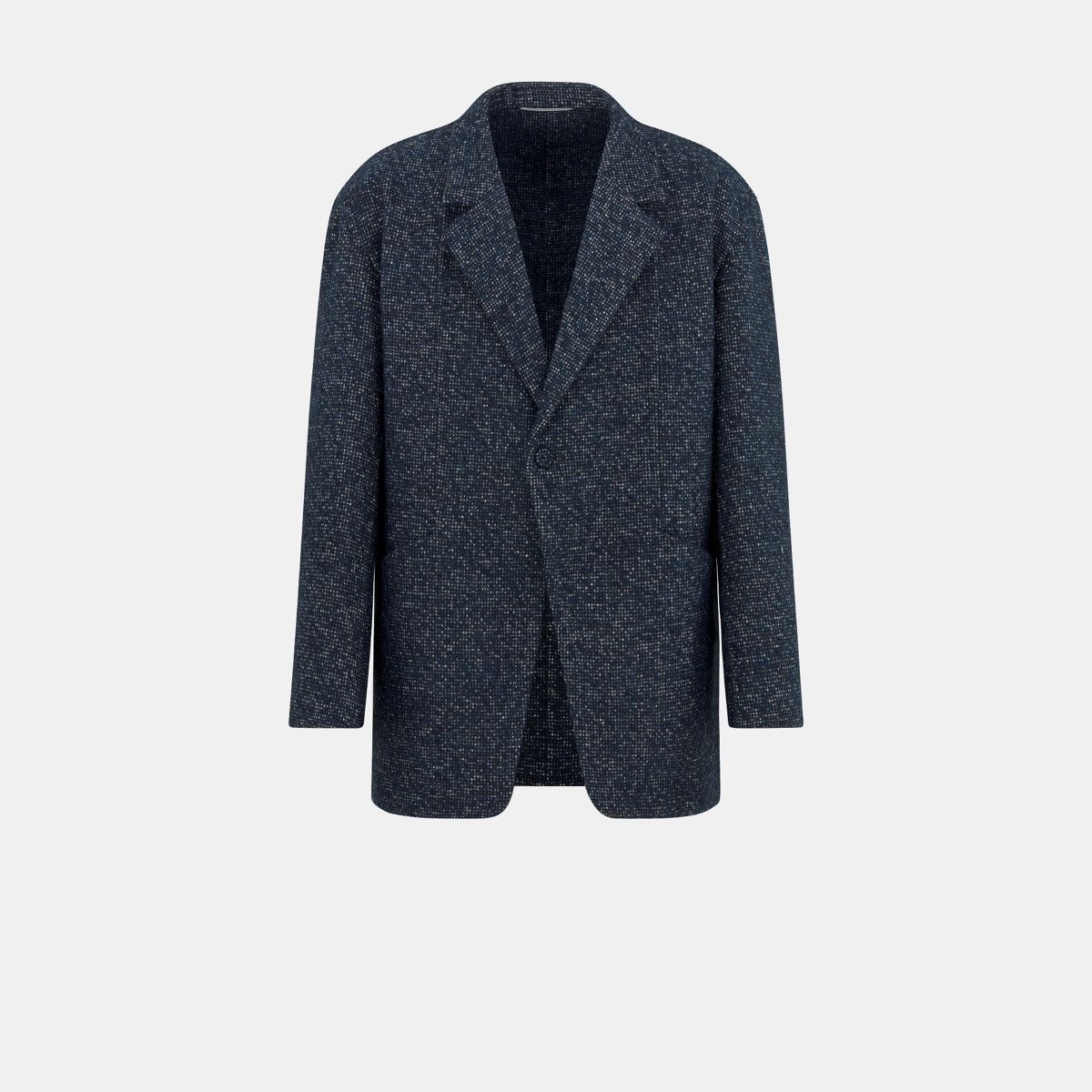 o1bcso1str1224 Unstructured Cardigan Jacket in Navy Blue