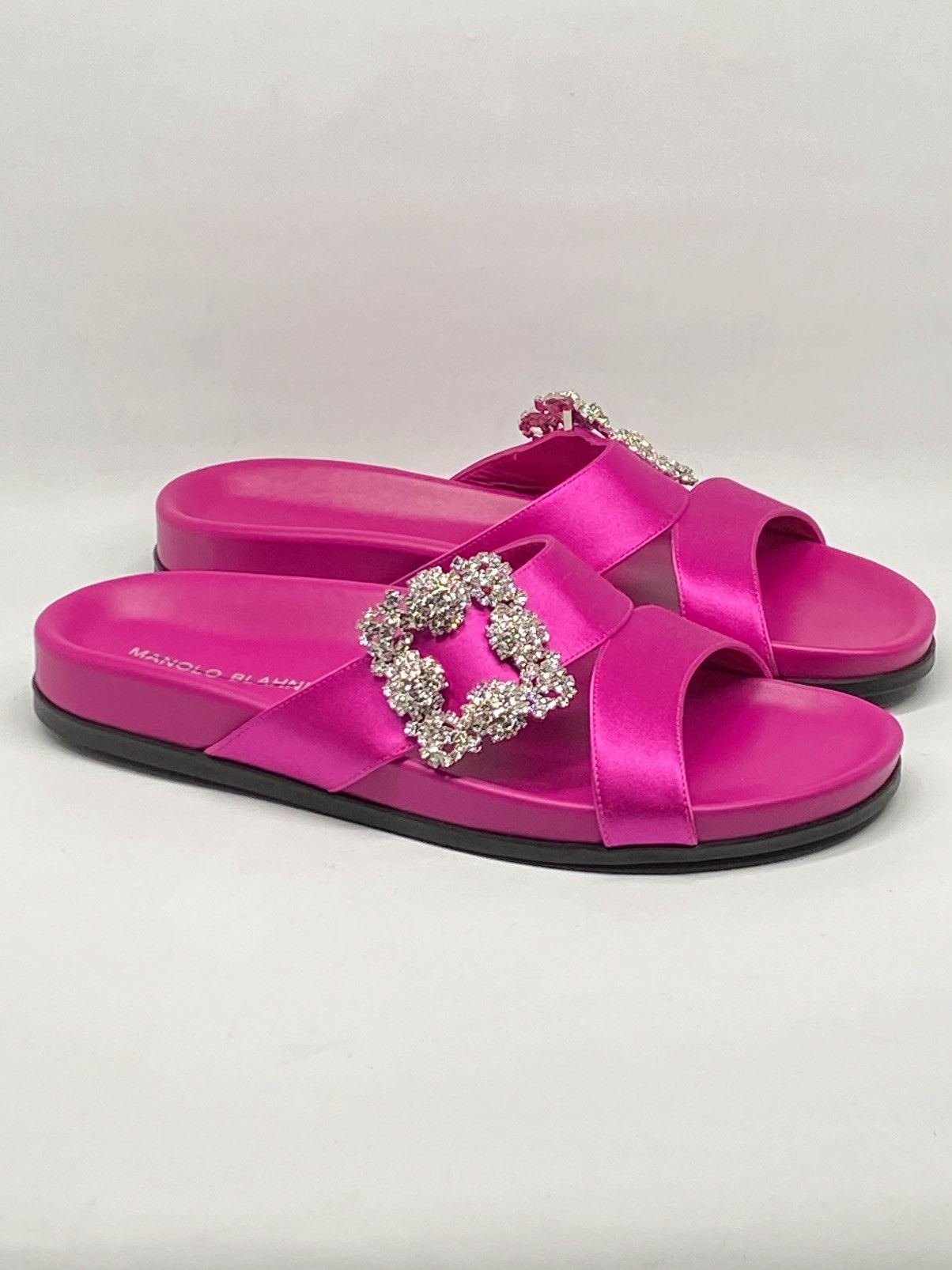 Manolo Blahnik Manolo Blahnik Crystal Buckle Slide Sandals size 38 Size US 8 / IT 38 - 6 Thumbnail