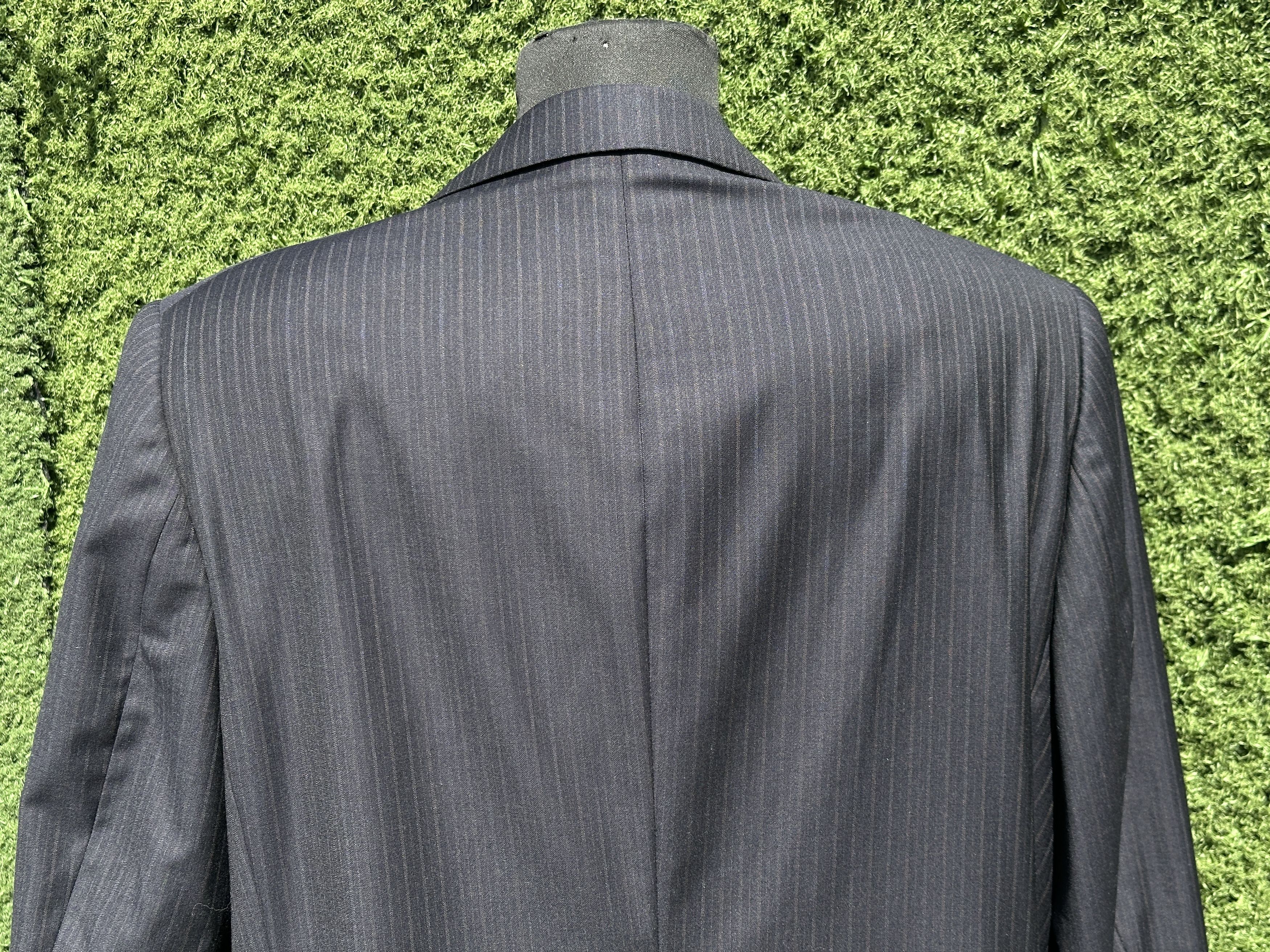 Burberry Burberry London Pinstripe 3 Button Long Fit Blazer IT 60 XXL Size 54R - 12 Thumbnail