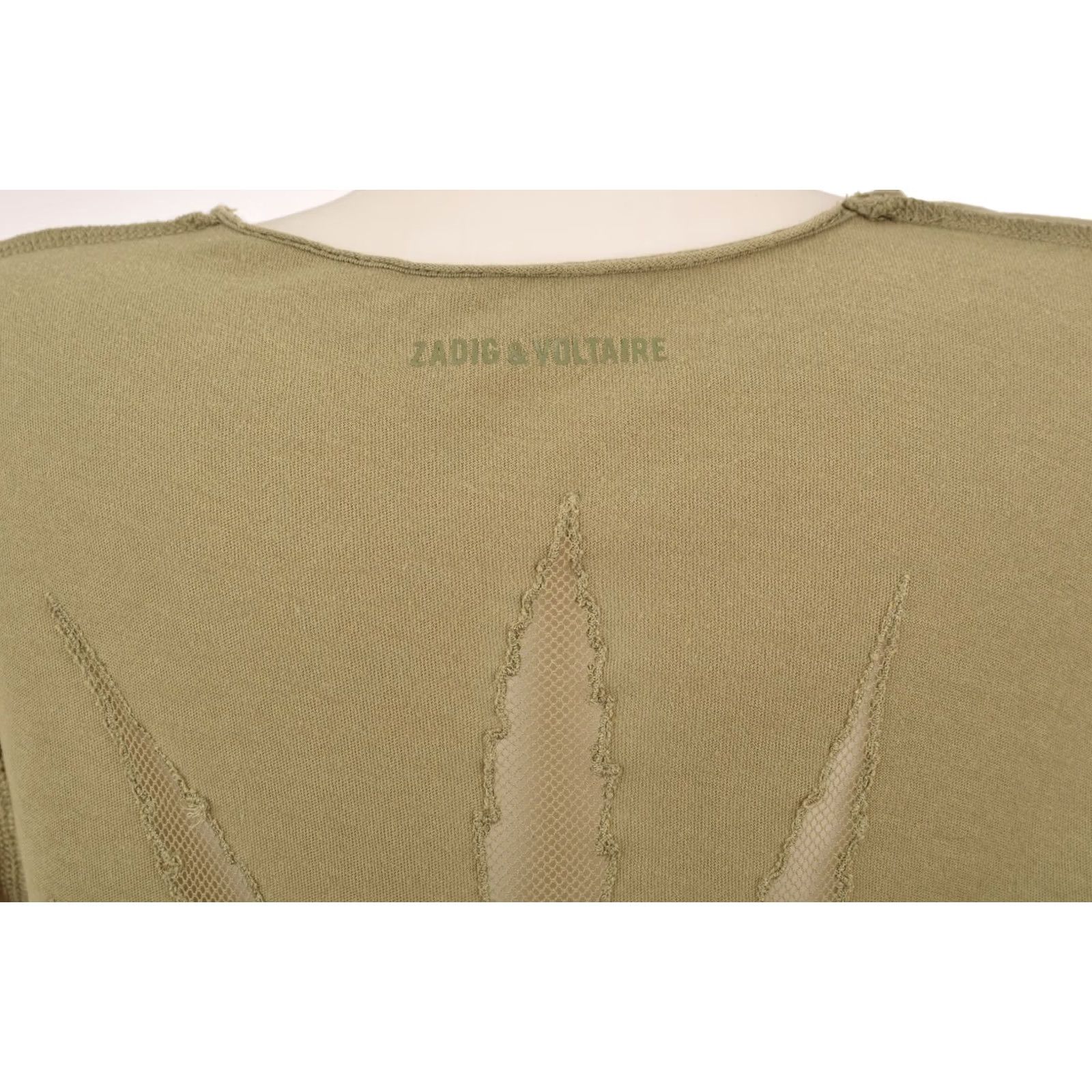 Zadig & Voltaire Zadig & Voltaire Story Fishnet Cotton T-Shirt Tee SHTS1806F Size S Green Women T-Shirt, XS? Size S / US 4 / IT 40 - 5 Thumbnail