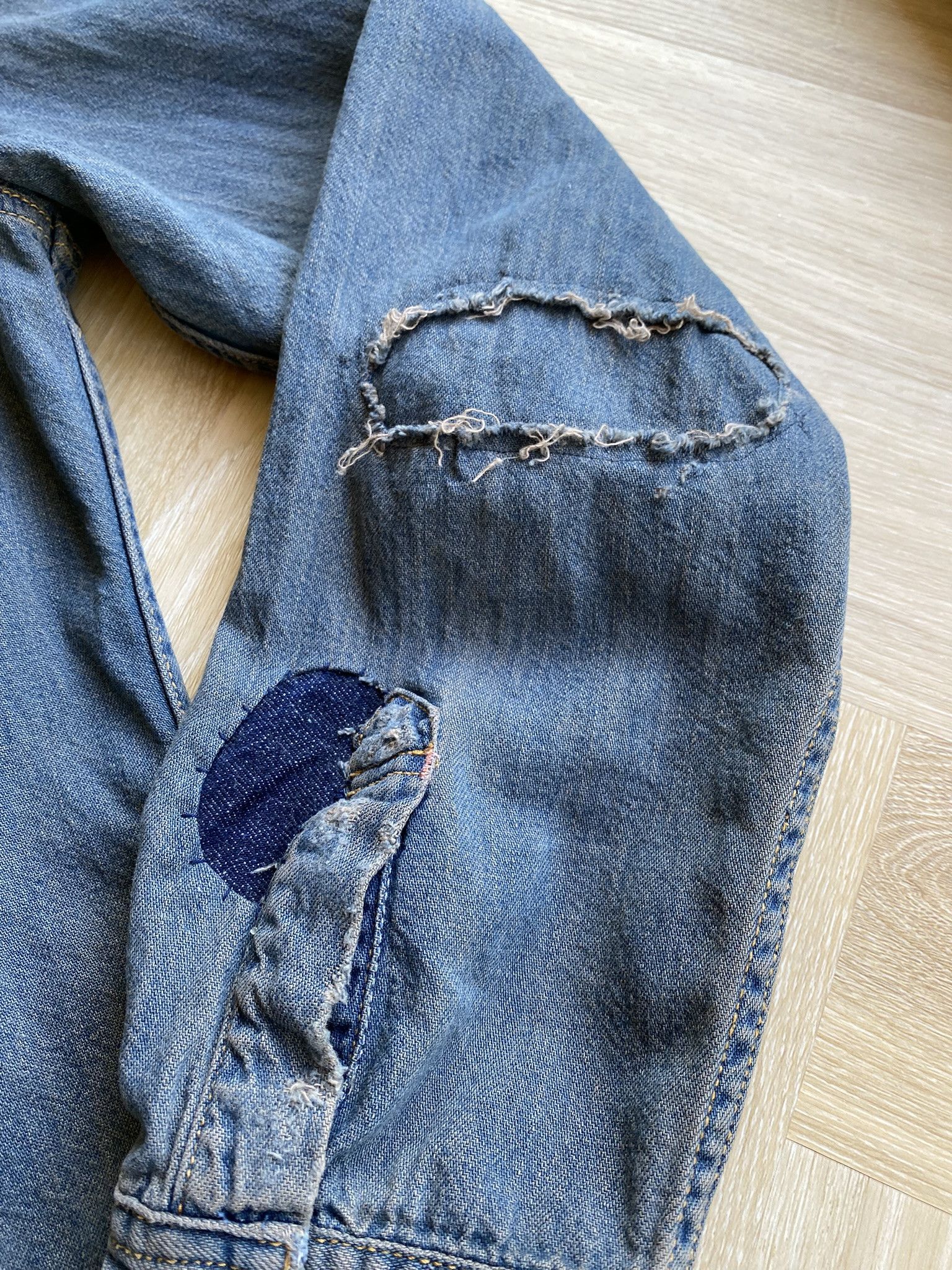Acne Studios Western Shirt - Worn Clay Blue Denim Size US M / EU 48-50 / 2 - 6 Thumbnail