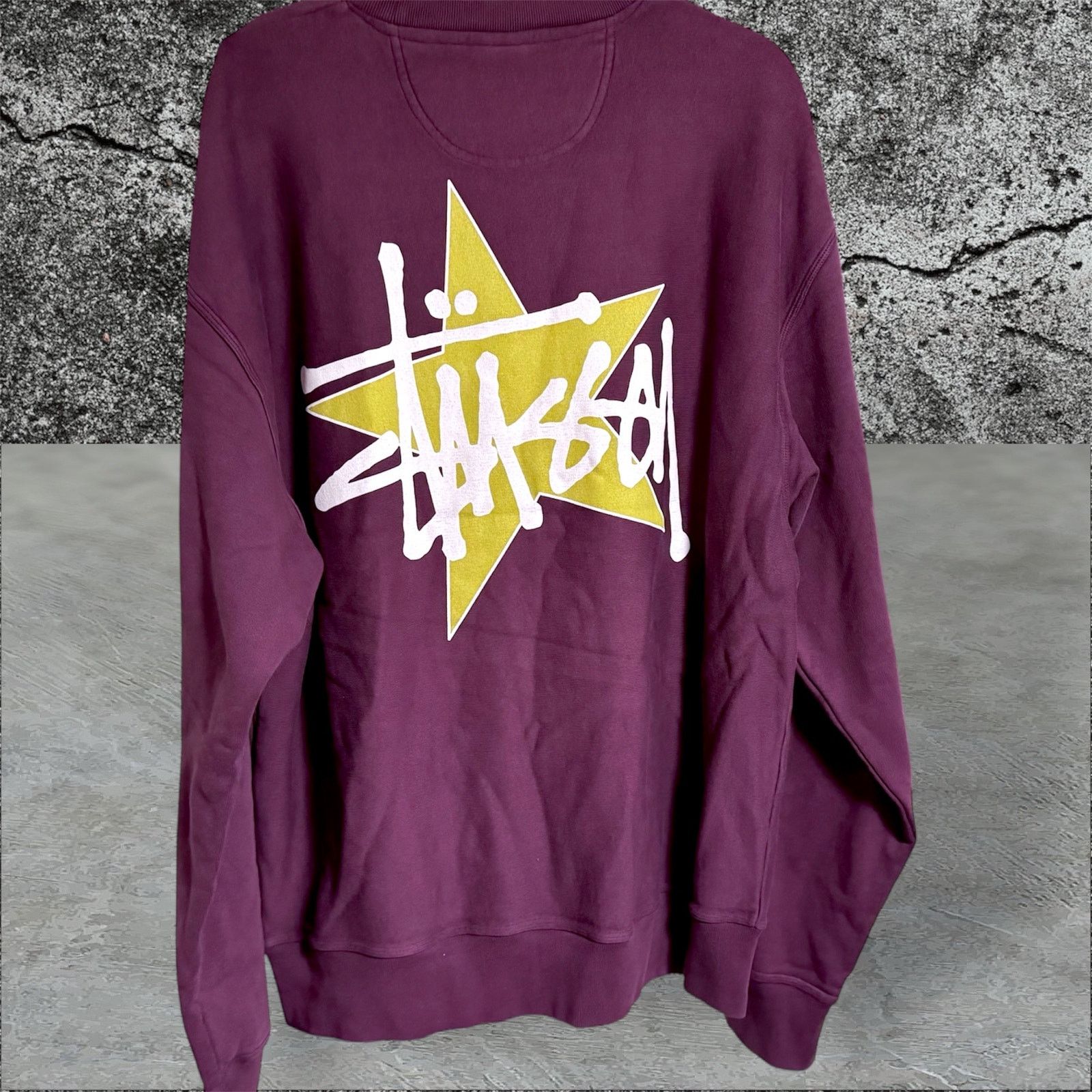 •NWT• STUSSY STAR PURPLE PIGMENT DYED HOODIE • 2XL