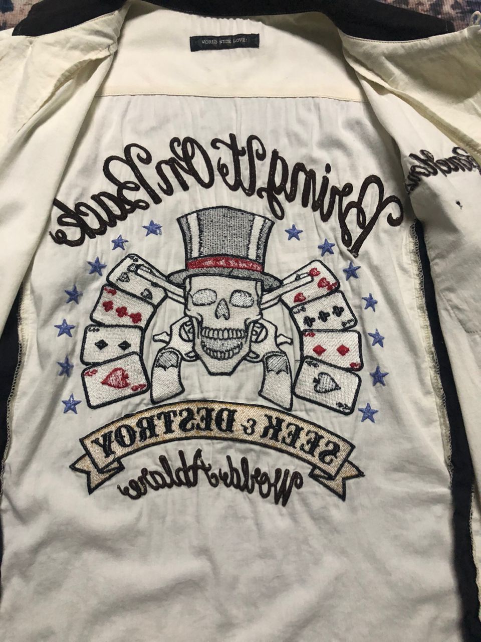 Japanese Brand World Wide Love Seek & Destroy Embroidered Print Rare Size US M / EU 48-50 / 2 - 5 Thumbnail