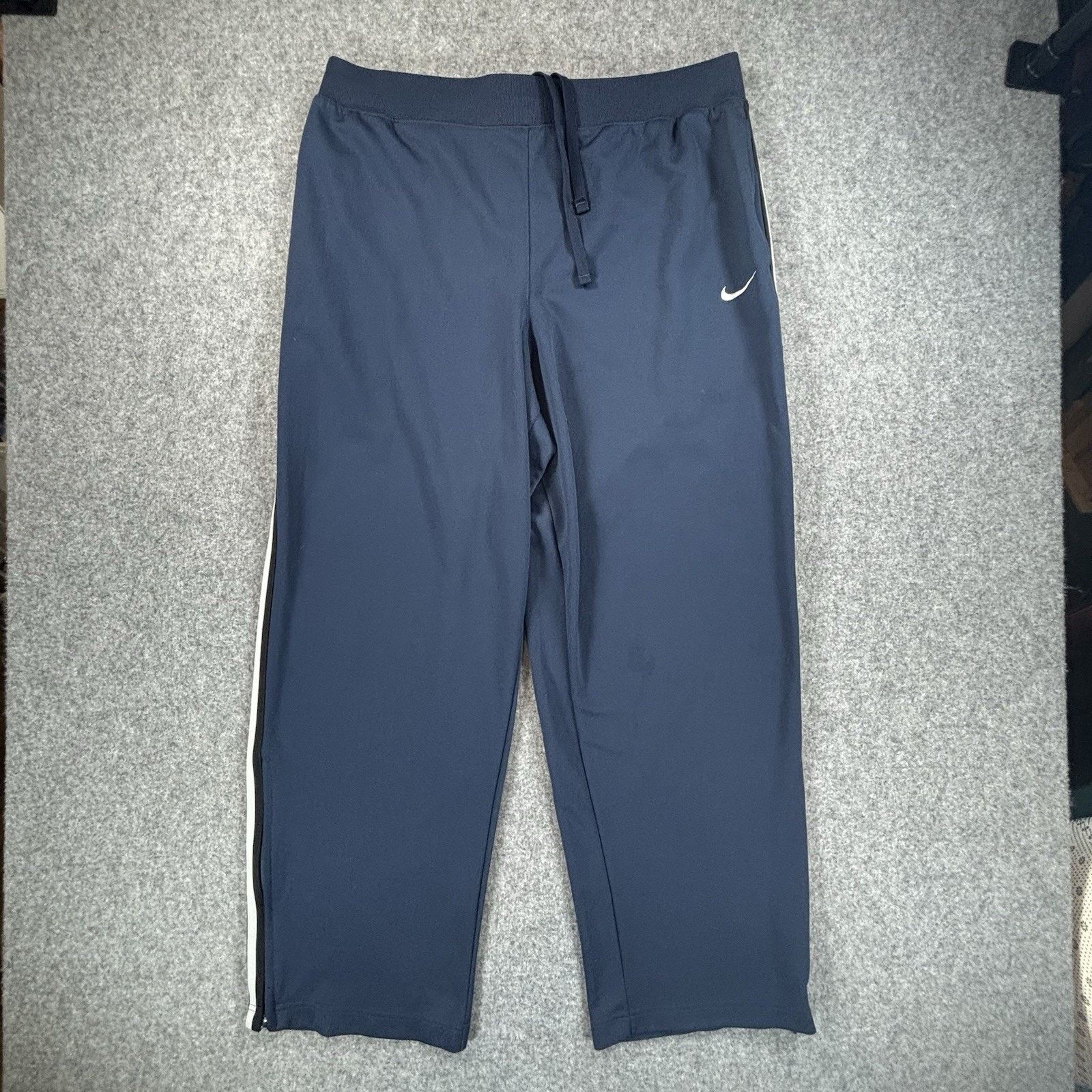 Nike Vintage Nike Sweatpants Large Navy Blue Ankle Zip Grey Tag Size US 38 / EU 54 - 1 Thumbnail