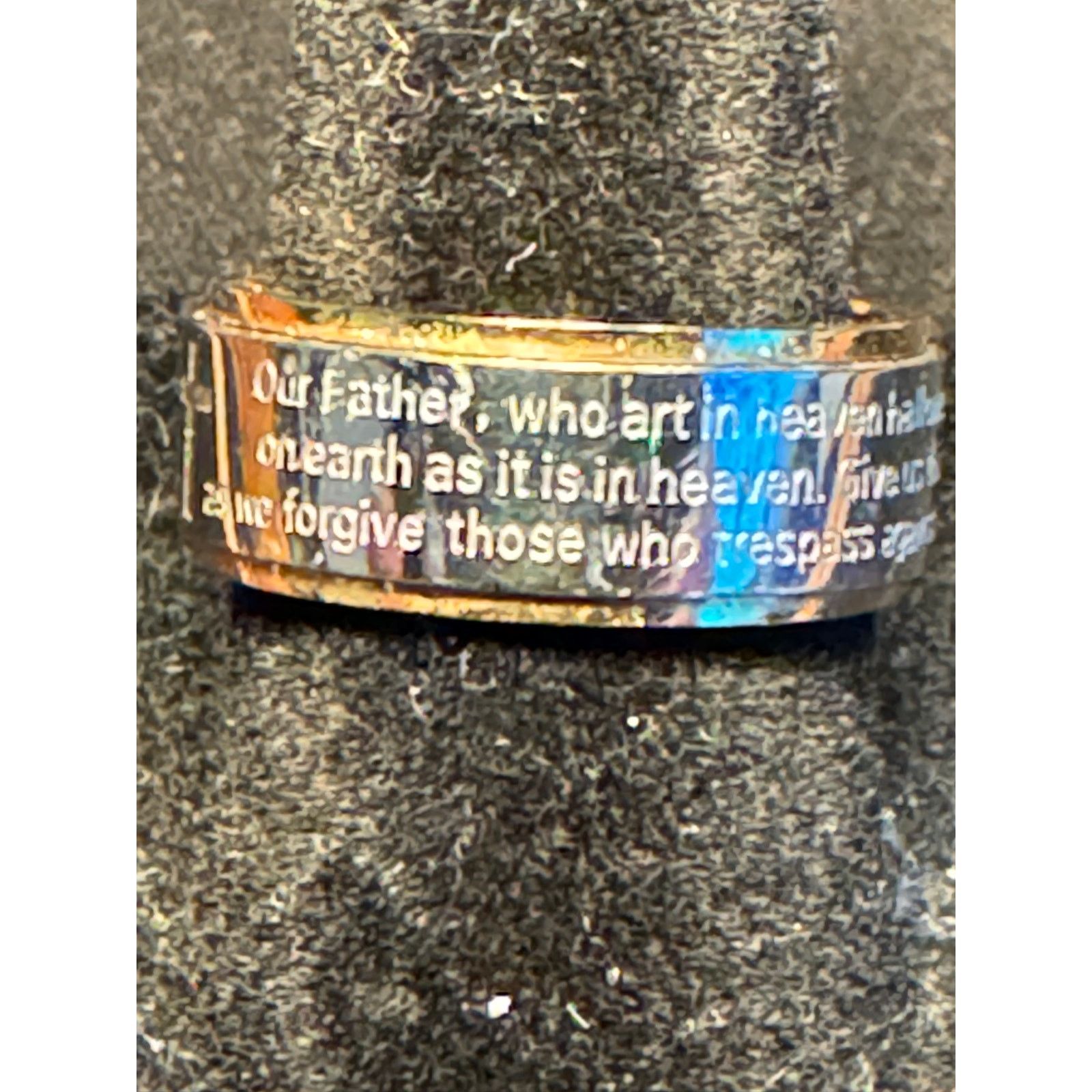 Other Gold & Silver Tone Lords Prayer Ring Size 7 Size ONE SIZE - 3 Thumbnail