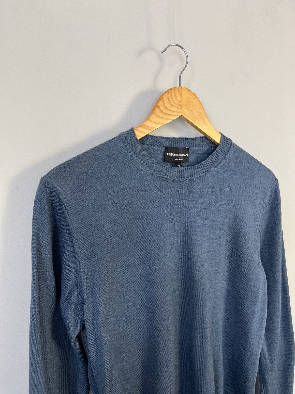 Emporio Armani Emporio Armani Luxury Wool Jumper Sweater Made in Italy Size US M / EU 48-50 / 2 - 2 Thumbnail