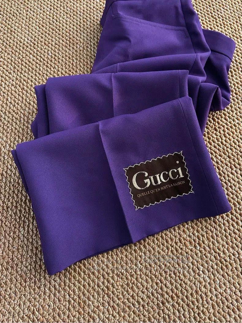Gucci Gucci Casual and fashionable retro purple flared pants Size 32" / US 10 / IT 46 - 5 Thumbnail