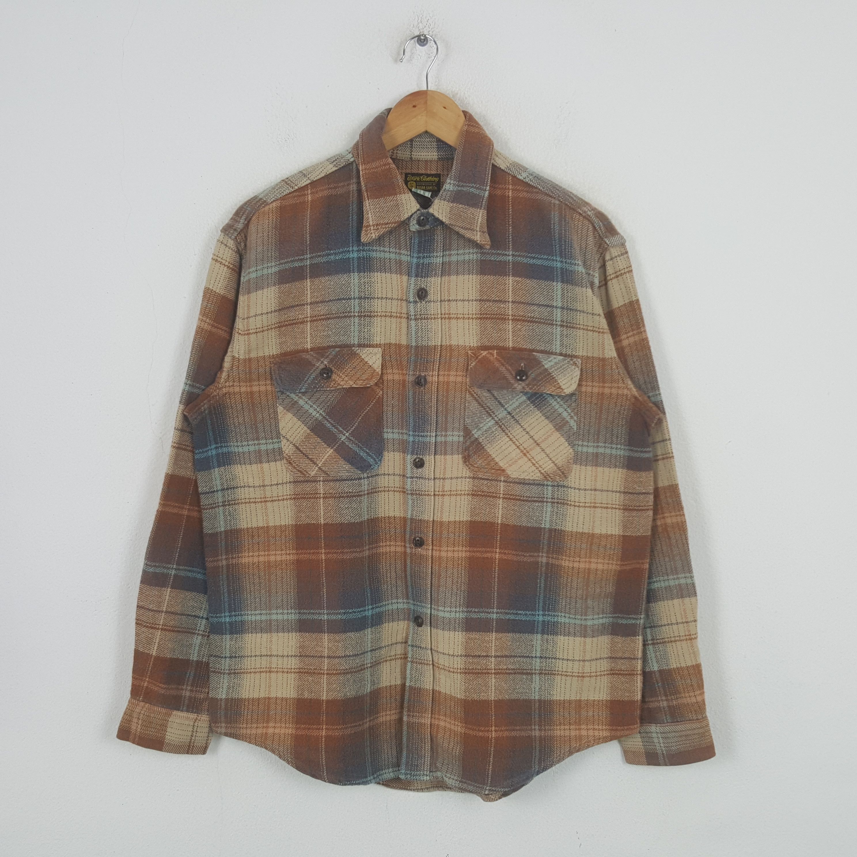 Sugar Cane Vintage Sugar Cane Japanese Brand Flannel Shirt Button Up Size US L / EU 52-54 / 3 - 1 Thumbnail