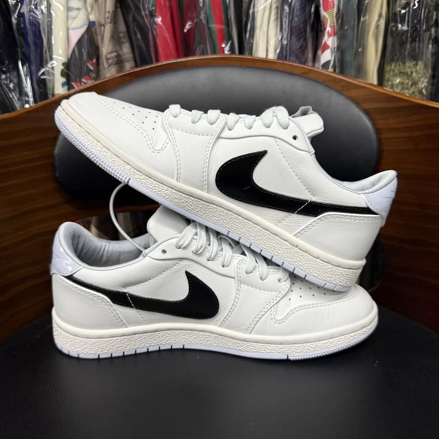 Nike AJ1 Low 85 Wings White/Black 38 Worn 1x Size US 7.5 / IT 37.5 - 7 Thumbnail
