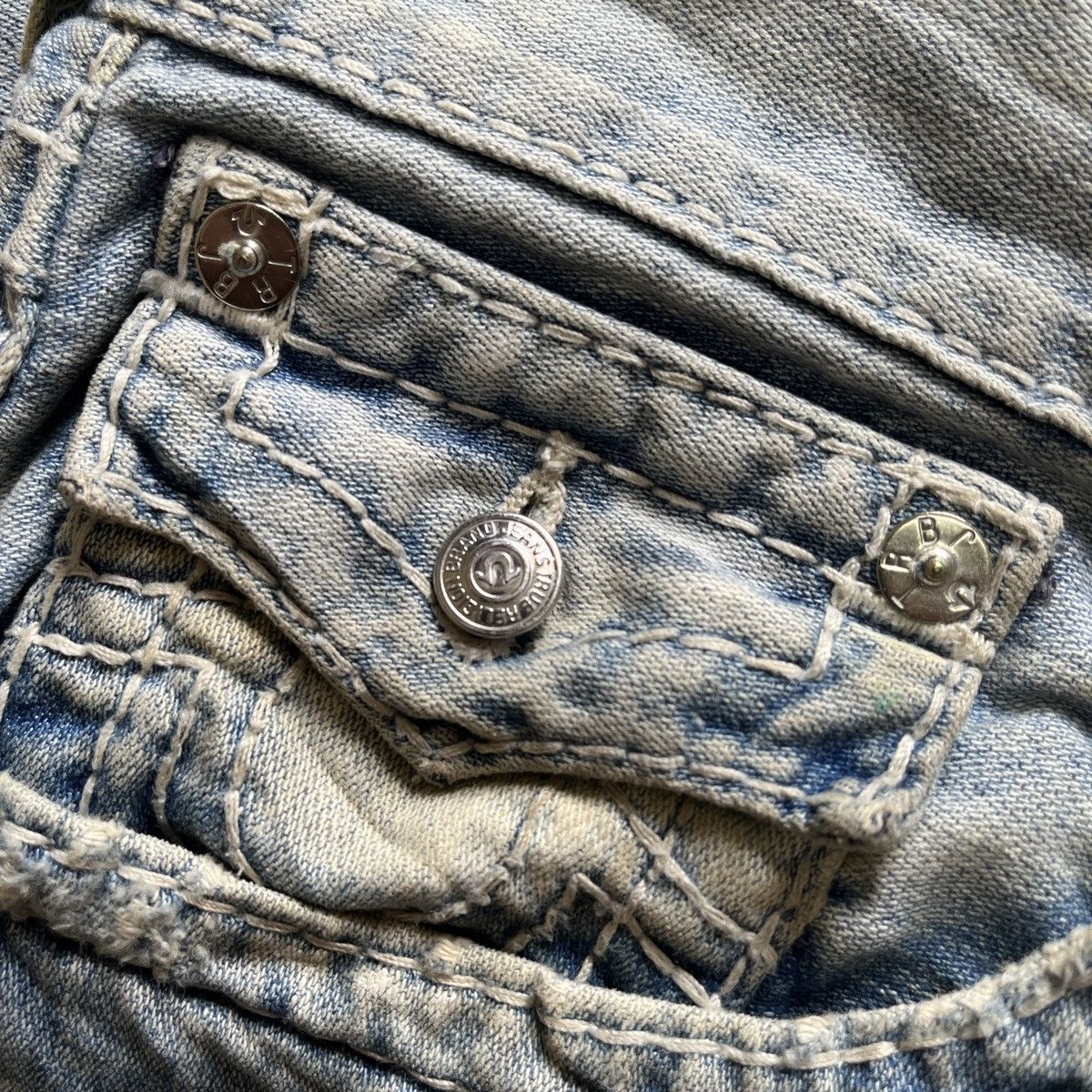 True Religion Thrashed True Religion Denim Jeans Straight Size US 34 / EU 50 - 20 Thumbnail
