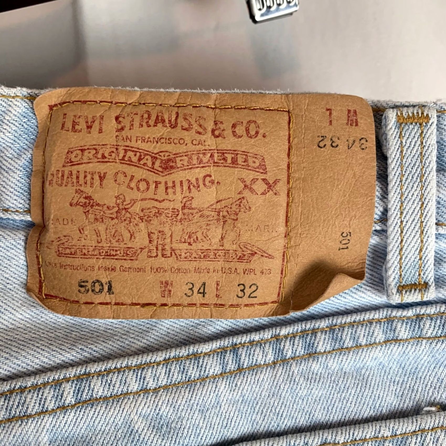 Levi's Vintage Levi's 501 XX Jeans Light Blue - 32" Inseam - 5-Pocket Design Size US 32 / EU 48 - 6 Thumbnail