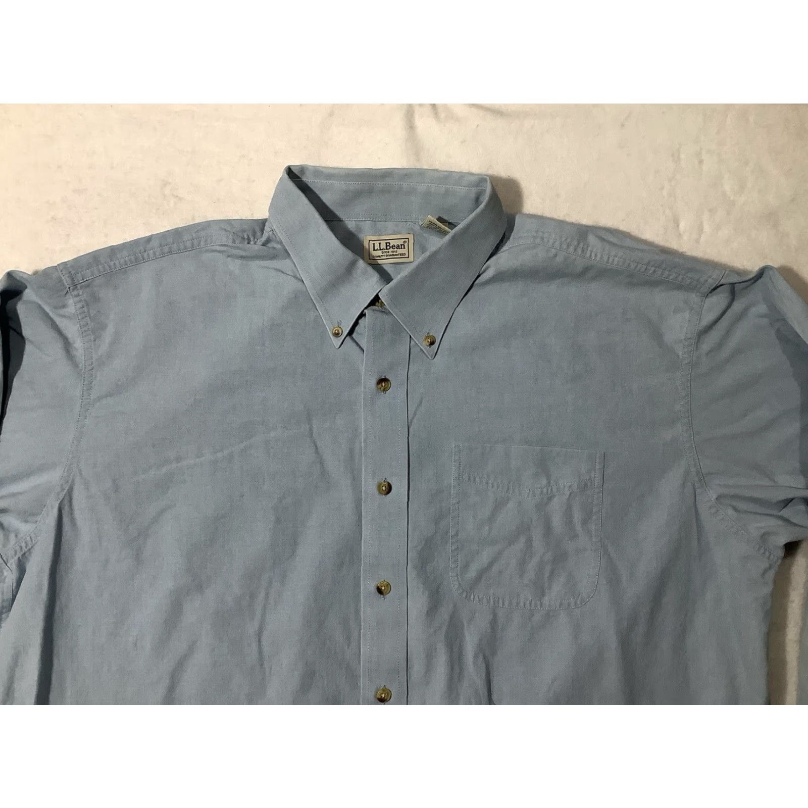 Vintage L.L. Bean Button-Up Shirt XL Blue Men’s Long Sleeve Button-Down Collar Shirt Size US XL / EU 56 / 4 - 3 Thumbnail
