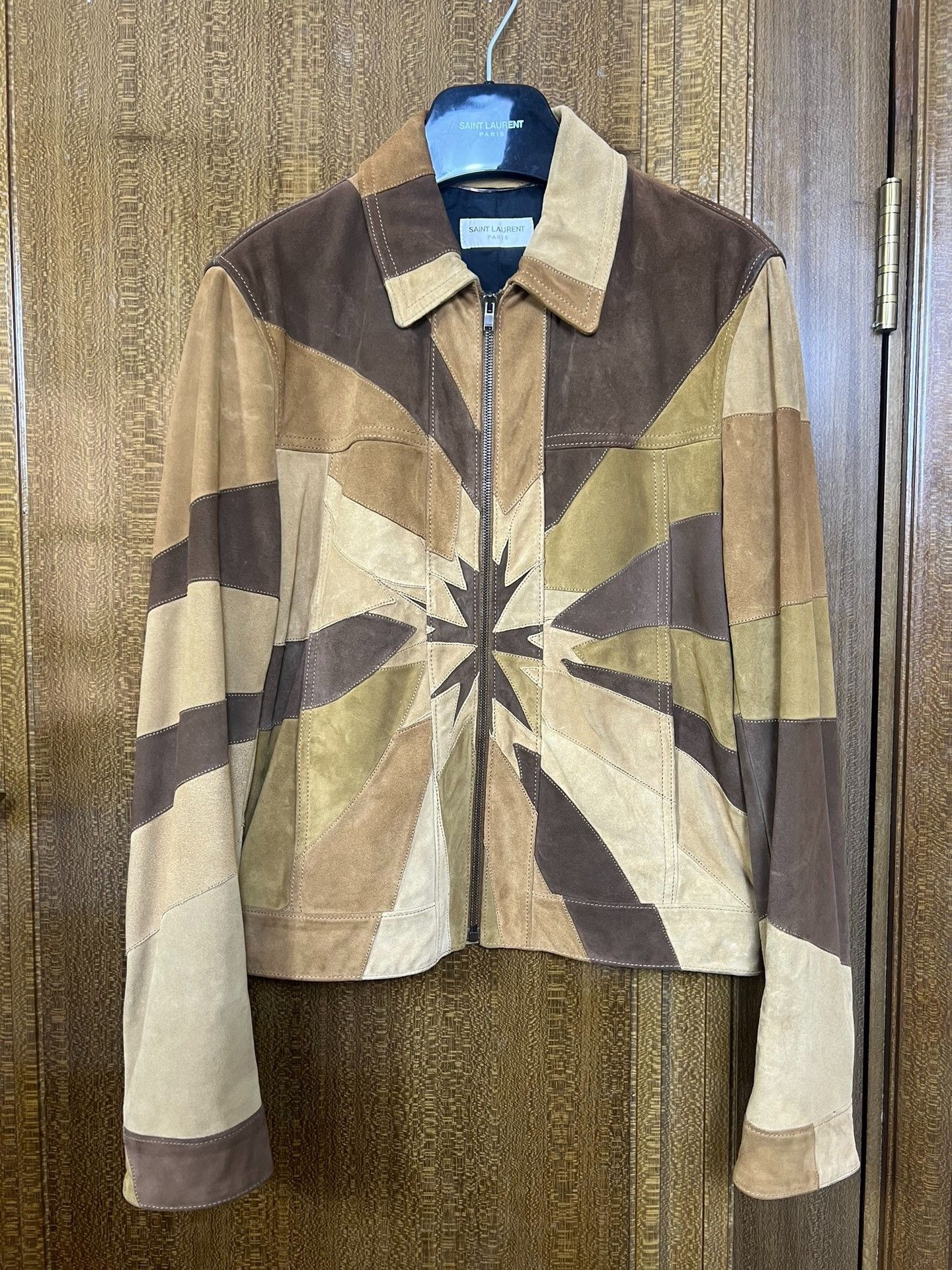 Saint Laurent Paris Saint laurent Big Bang Paneled Suede Jacket 2501-Nextarrow Size US S / EU 44-46 / 1 - 1 Thumbnail