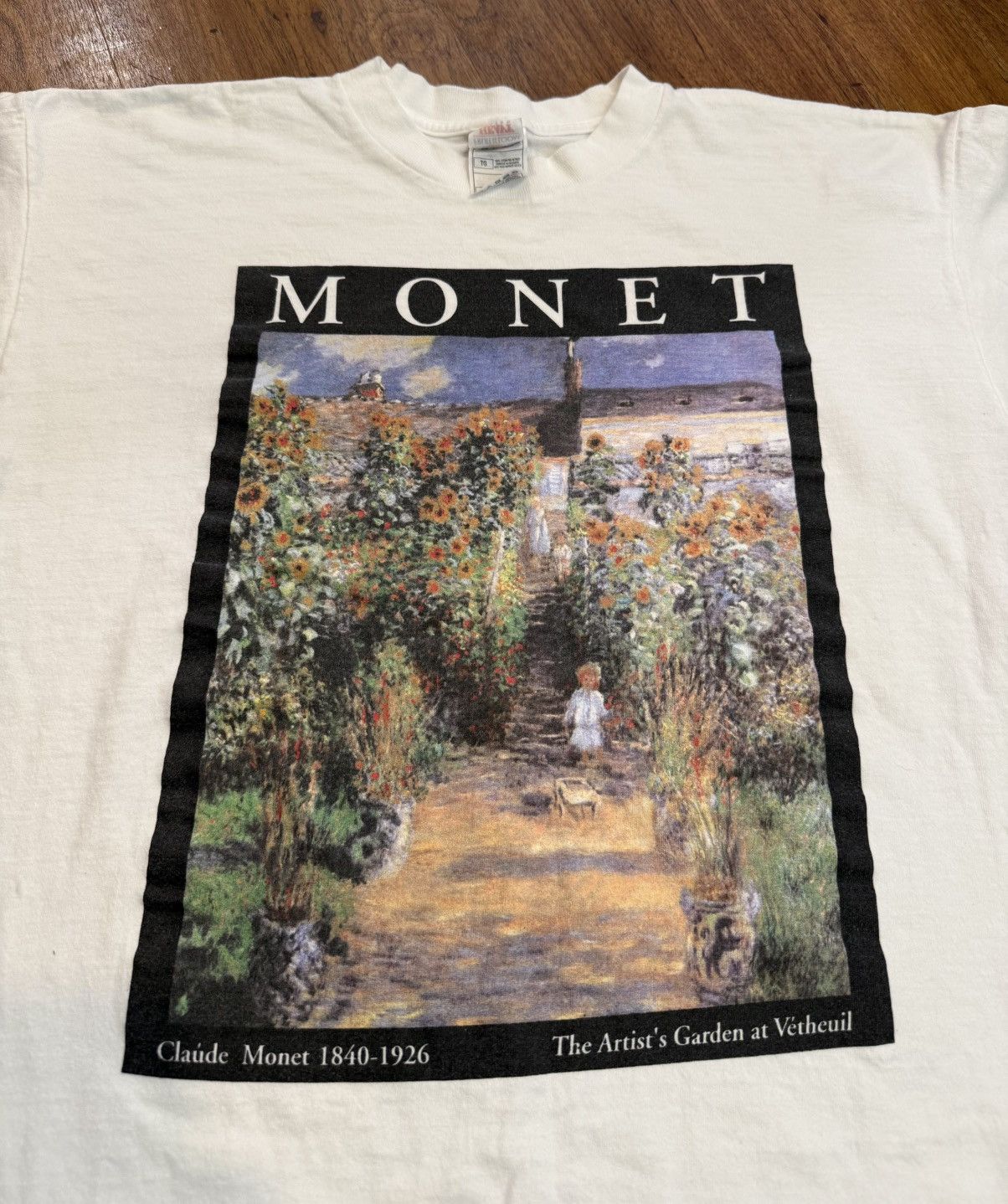 Fruit Of The Loom Vintage 90’s Monet Art T Shirt Artists Garden ART TEE XL USA Size US XL / EU 56 / 4 - 1 Thumbnail