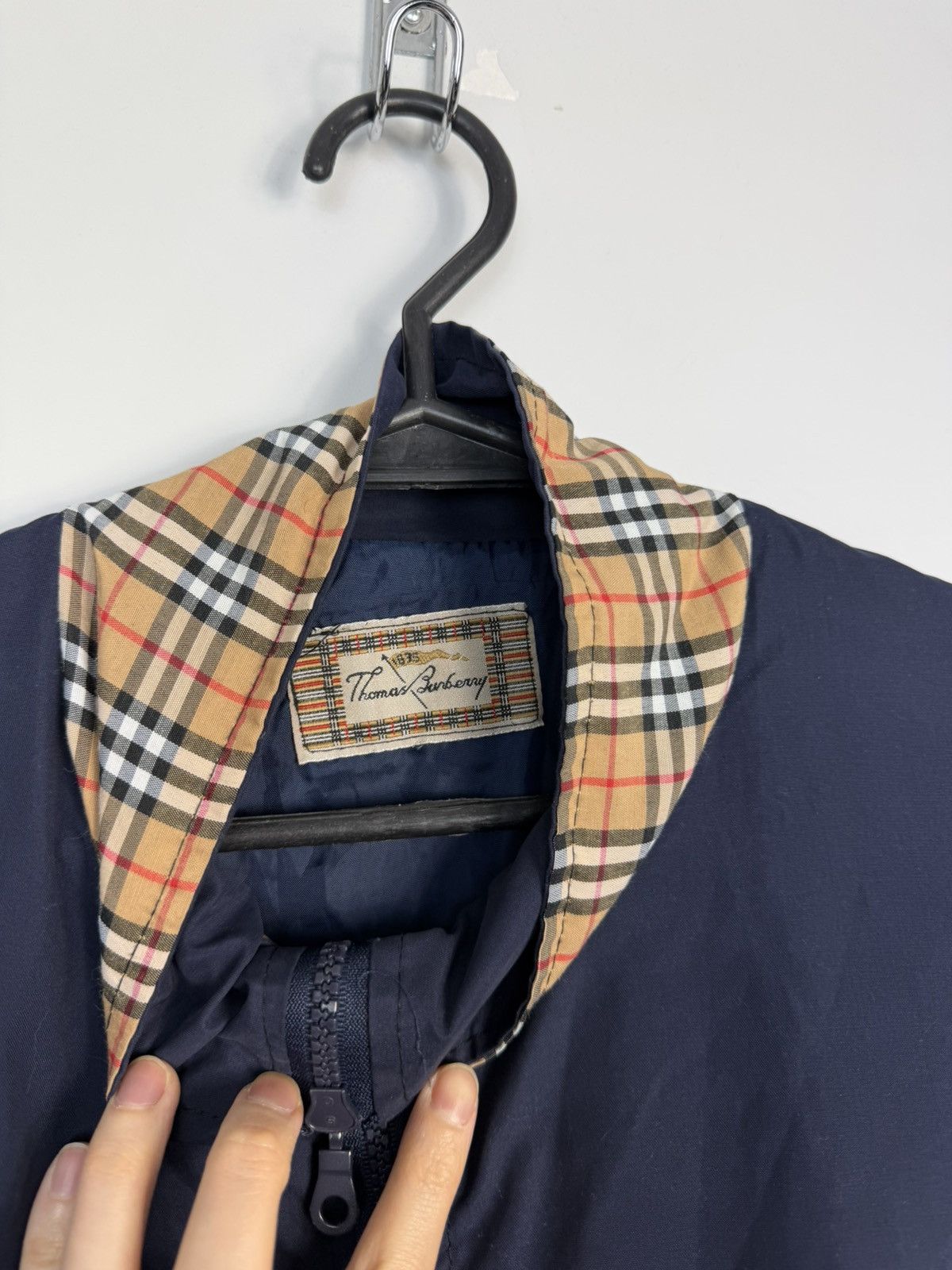 Burberry Thomas Burberry Vintage 90's Zipped Plaid Collar Jacket Size US XXL / EU 58 / 5 - 2 Thumbnail