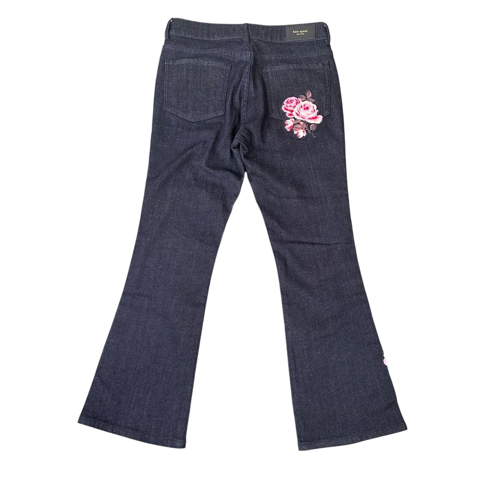 Kate Spade Kate Spade Broome Street Rose Kick Flare Crop Jeans Size 26 Size 26" / US 2 / IT 38 - 2 Thumbnail