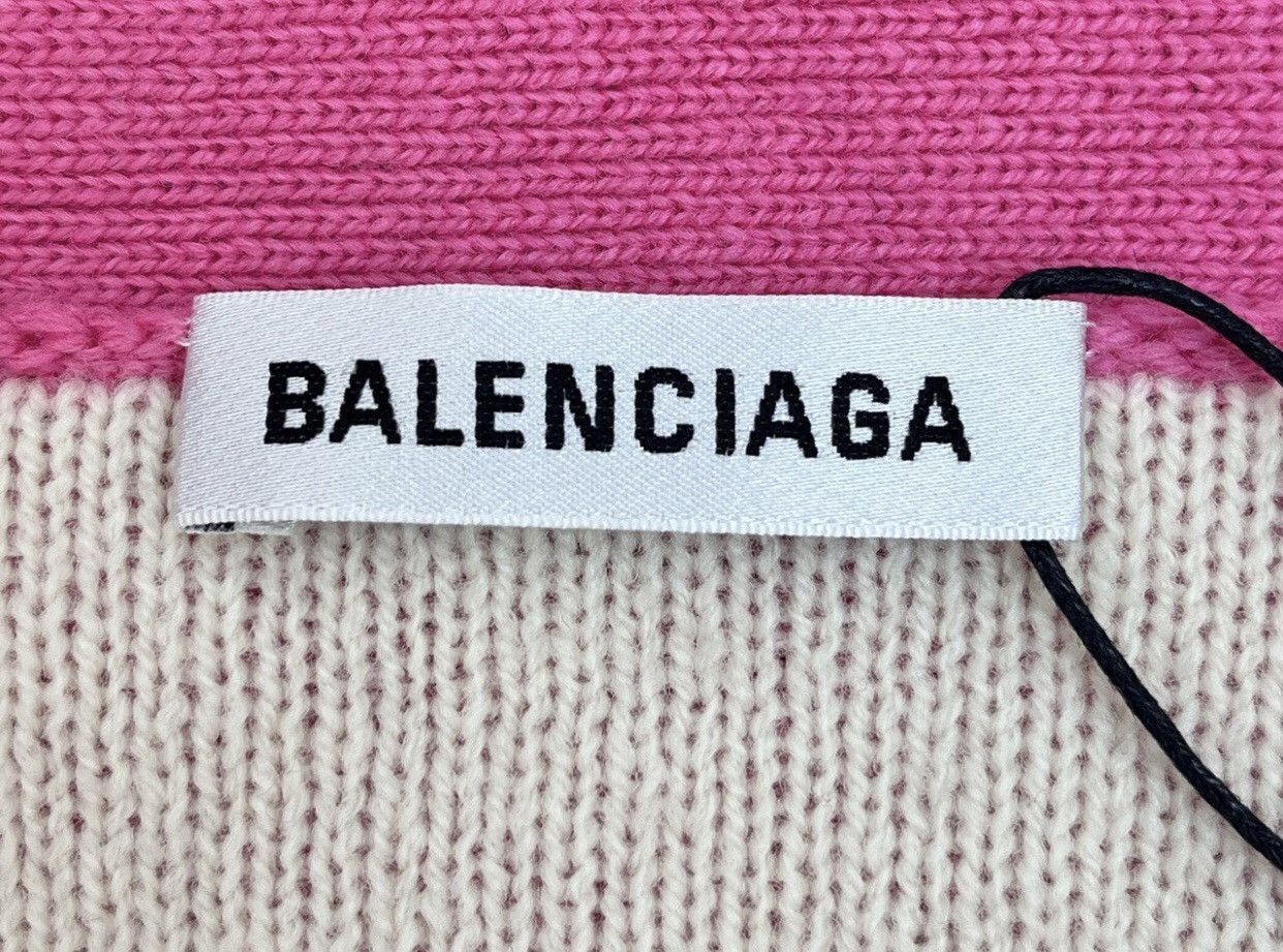 Balenciaga Balenciaga pink bullet screen knitted cardigan shirt Size US S / EU 44-46 / 1 - 5 Thumbnail