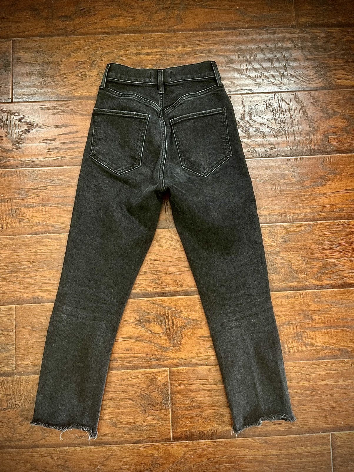 Agolde AGOLDE | Riley Crop Straight Jeans in Black Pepper 23 Size 23" - 4 Thumbnail
