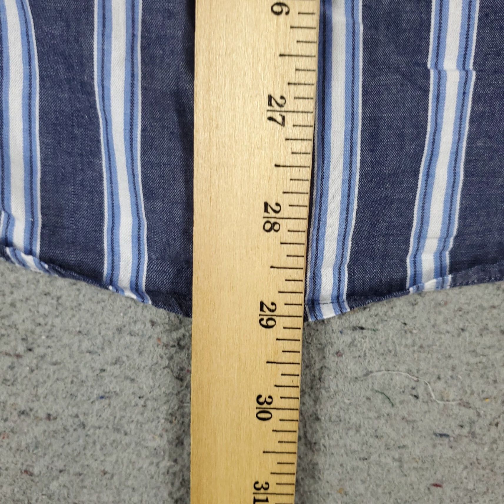 Vintage Teddy Stratford Shirt Mens Size 4 Blue Striped Zip Up Button Long Sleeve Casual Size US S / EU 44-46 / 1 - 5 Thumbnail