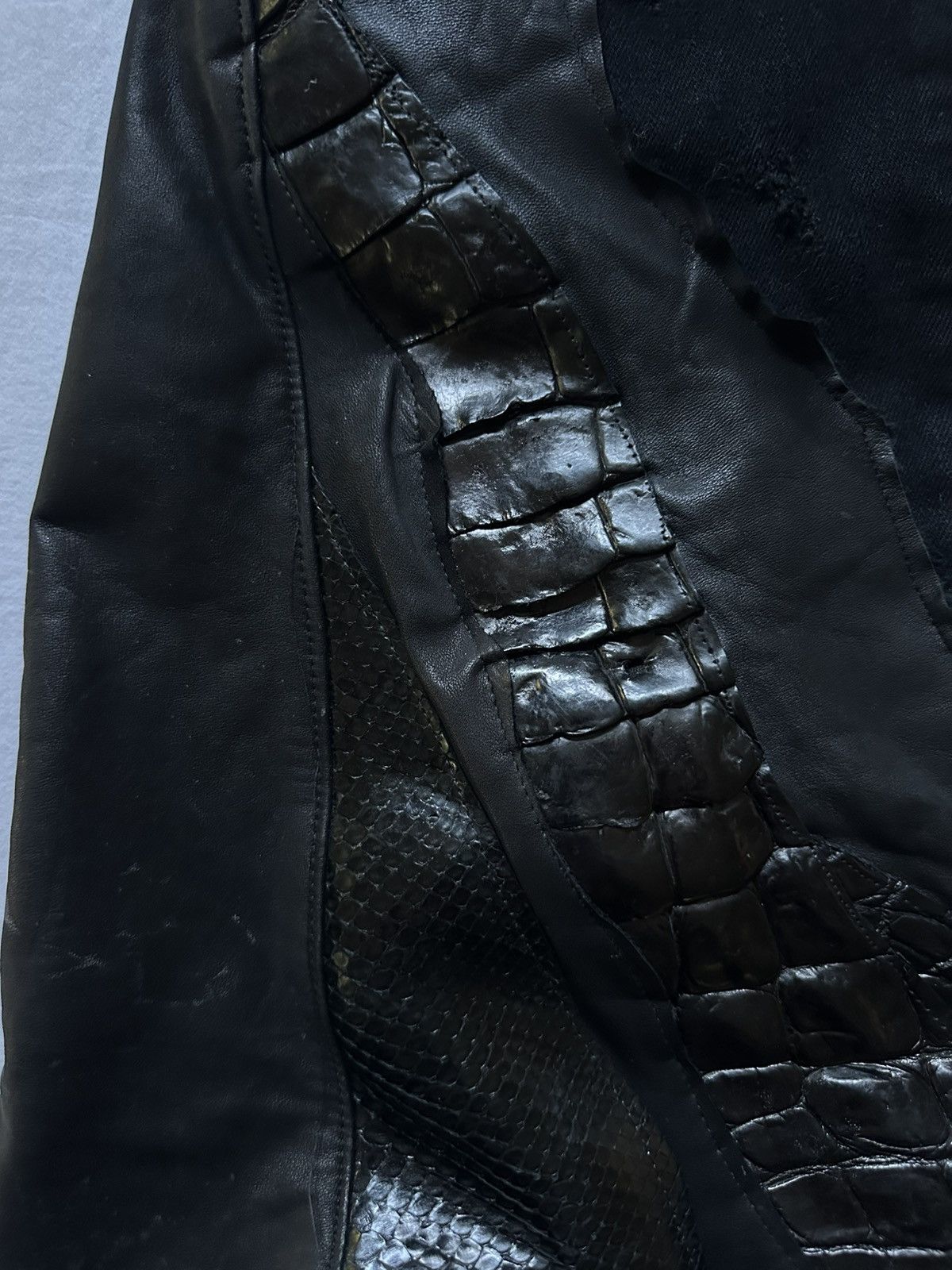 Japanese Brand Shohei Takamiya Full Lace up Crocodile Flares Size US 32 / EU 48 - 10 Thumbnail